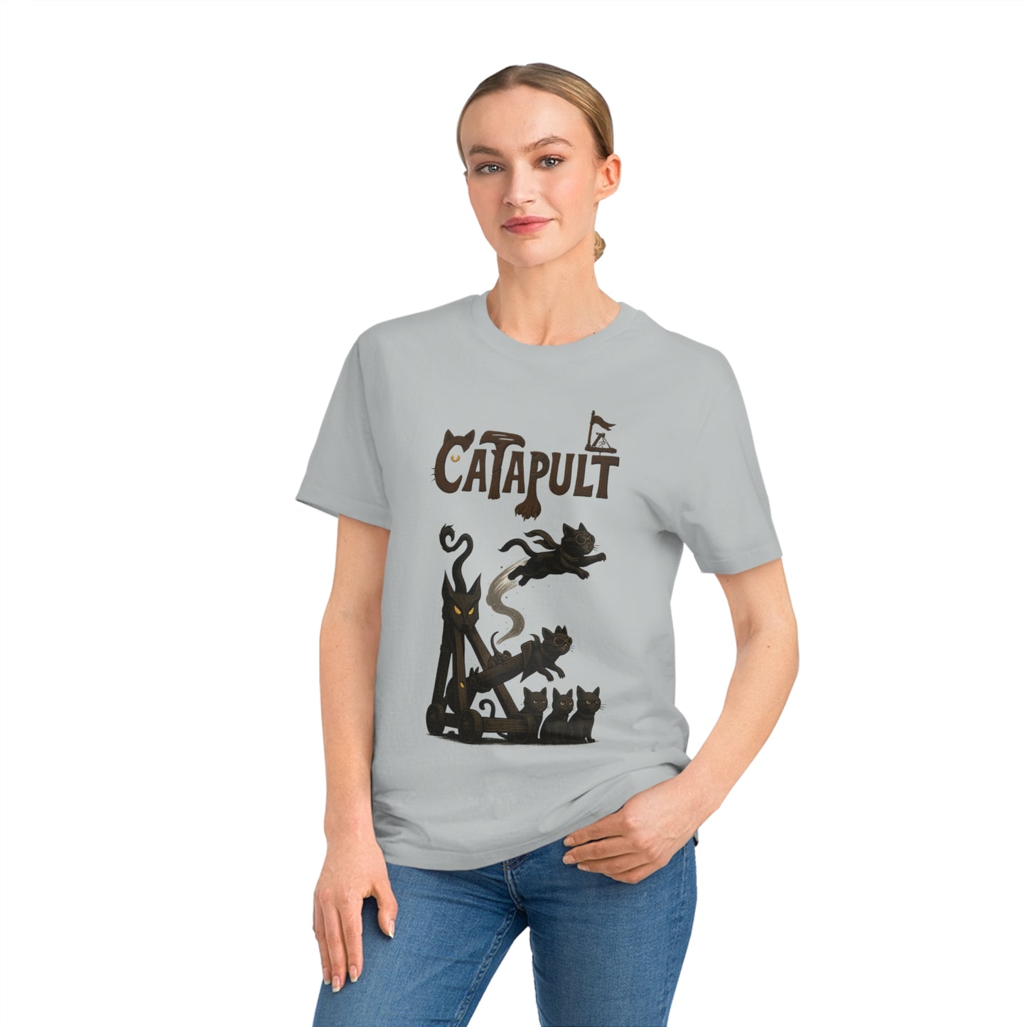 CATAPULT - Organic Cotton Unisex T-Shirt For The Daring Cat's Owner