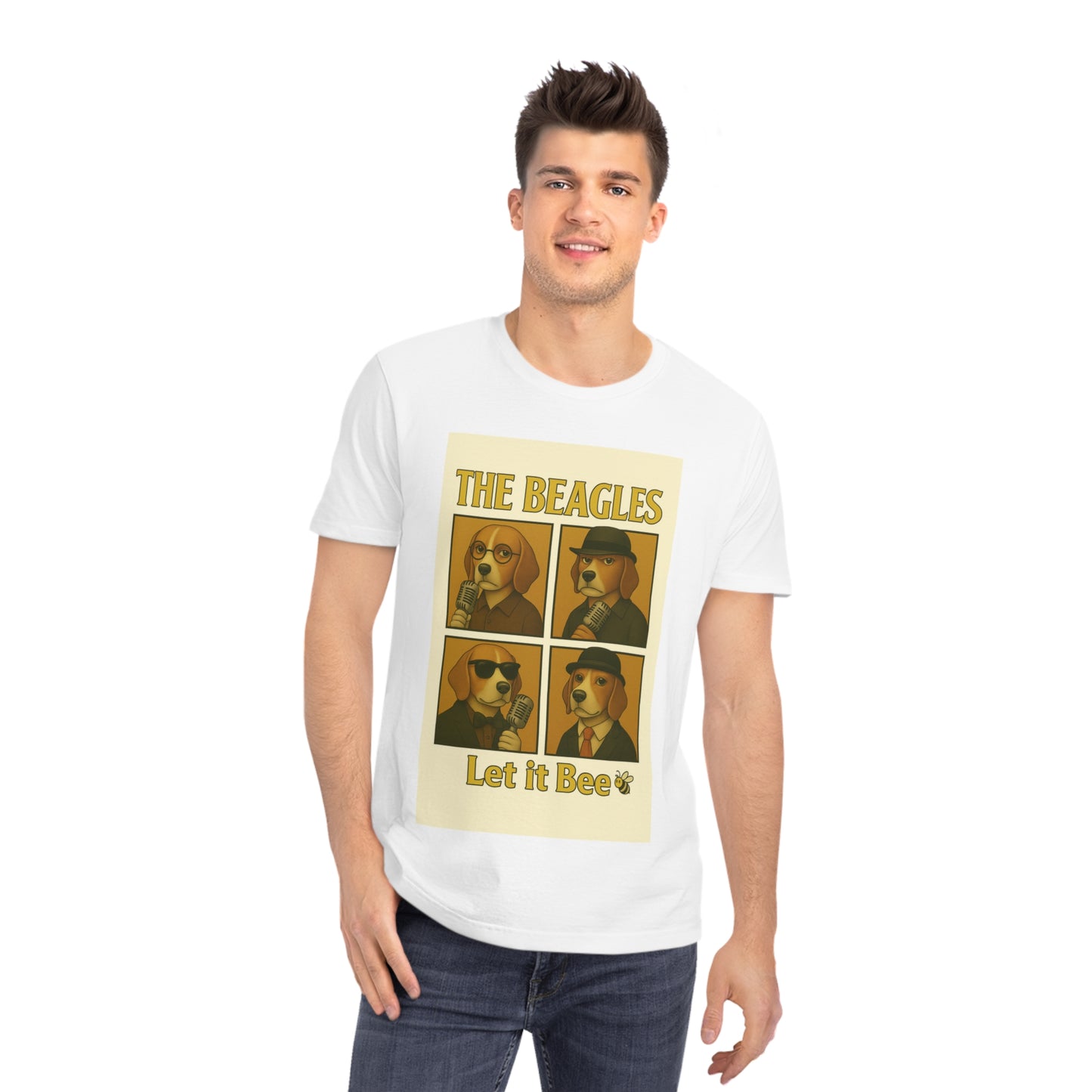 THE BEAGLES - Organic Cotton Unisex T-Shirt For the Musician Dog Owners