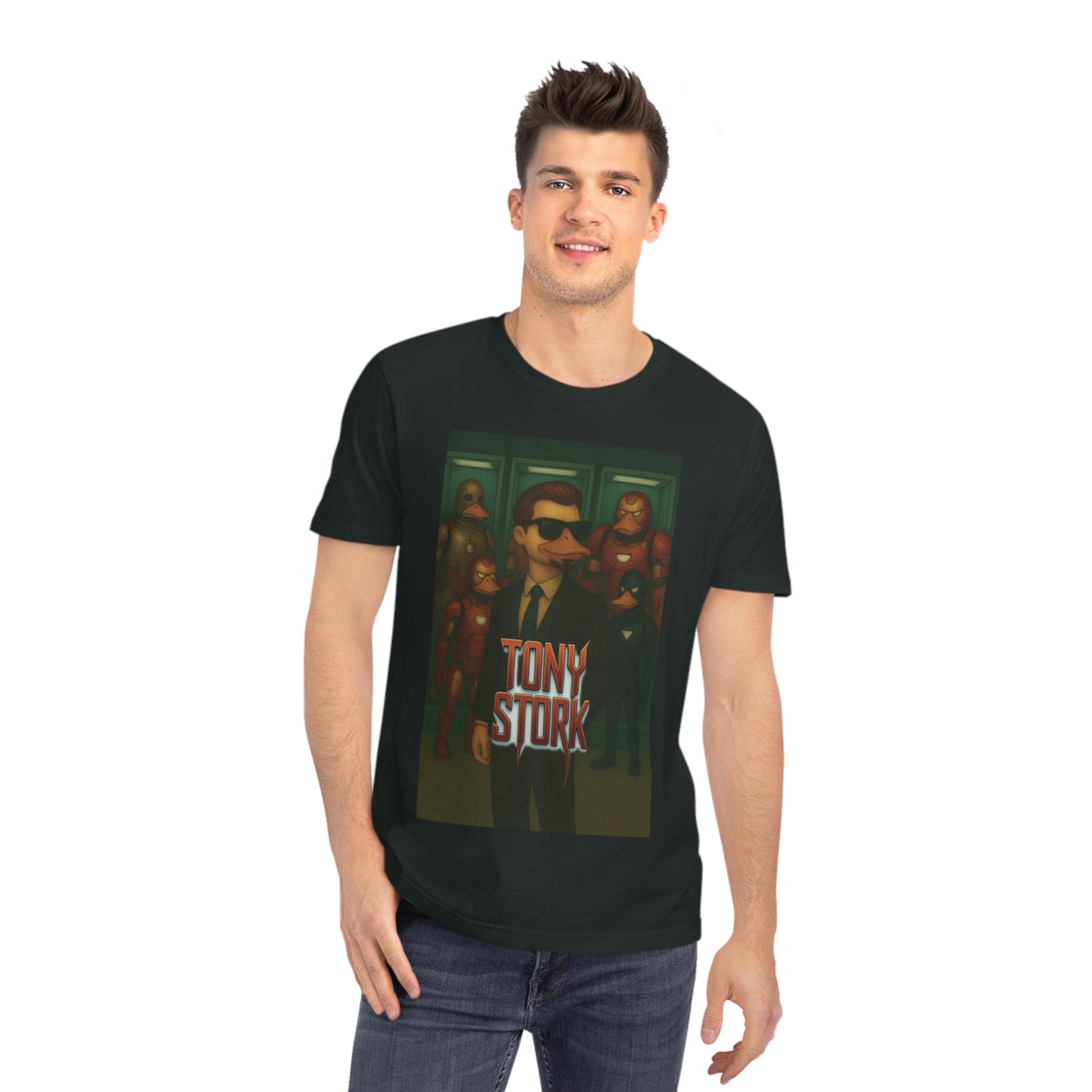 TONY STORK - Organic Cotton Unisex T-Shirt for Birdwatching Superheroes