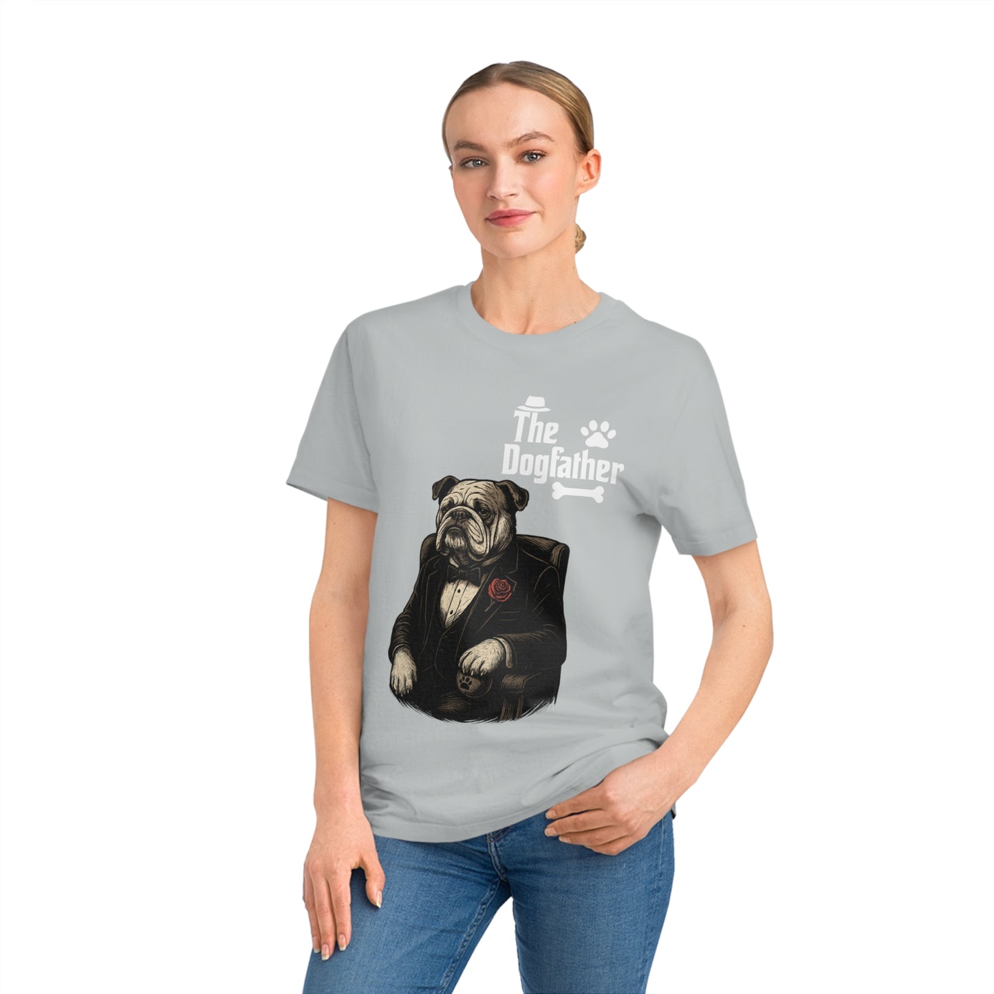THE DOGFATHER - Organic Cotton Unisex T-Shirt for Dog-Loving Moviegoers