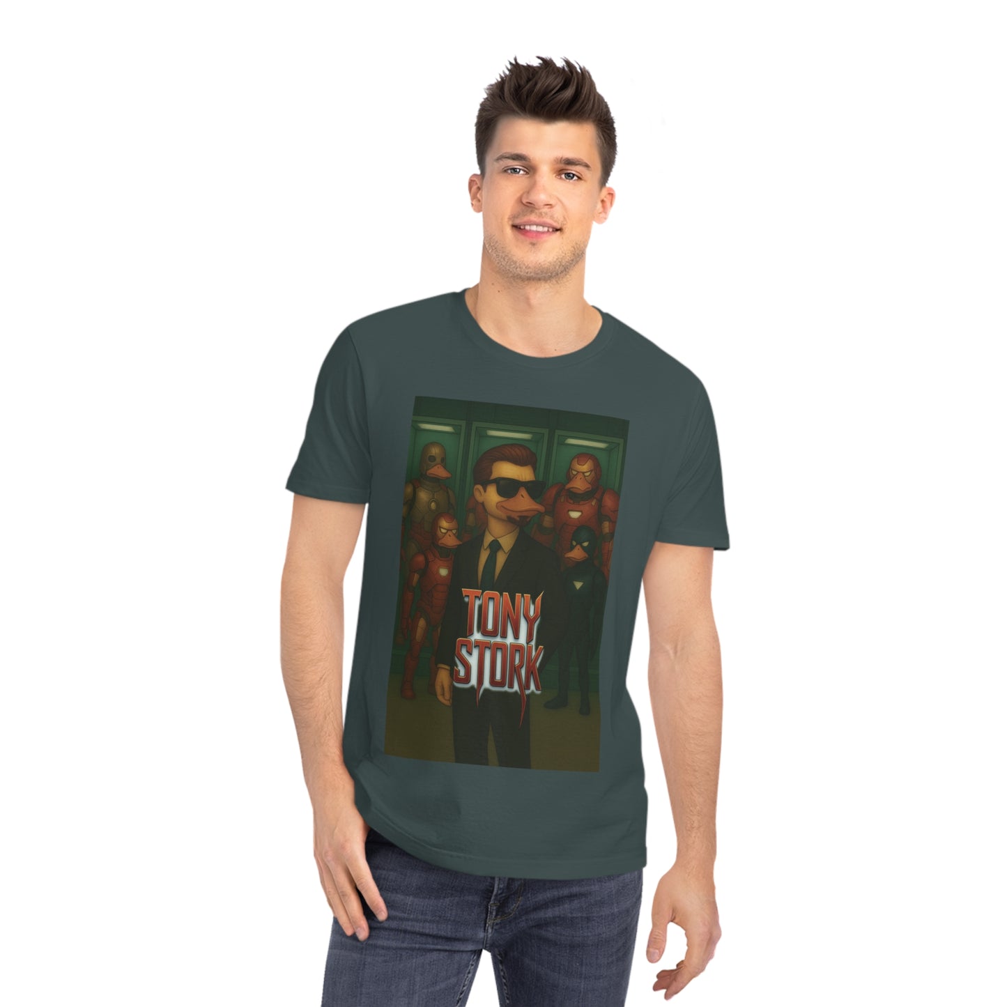 TONY STORK - Organic Cotton Unisex T-Shirt for Birdwatching Superheroes