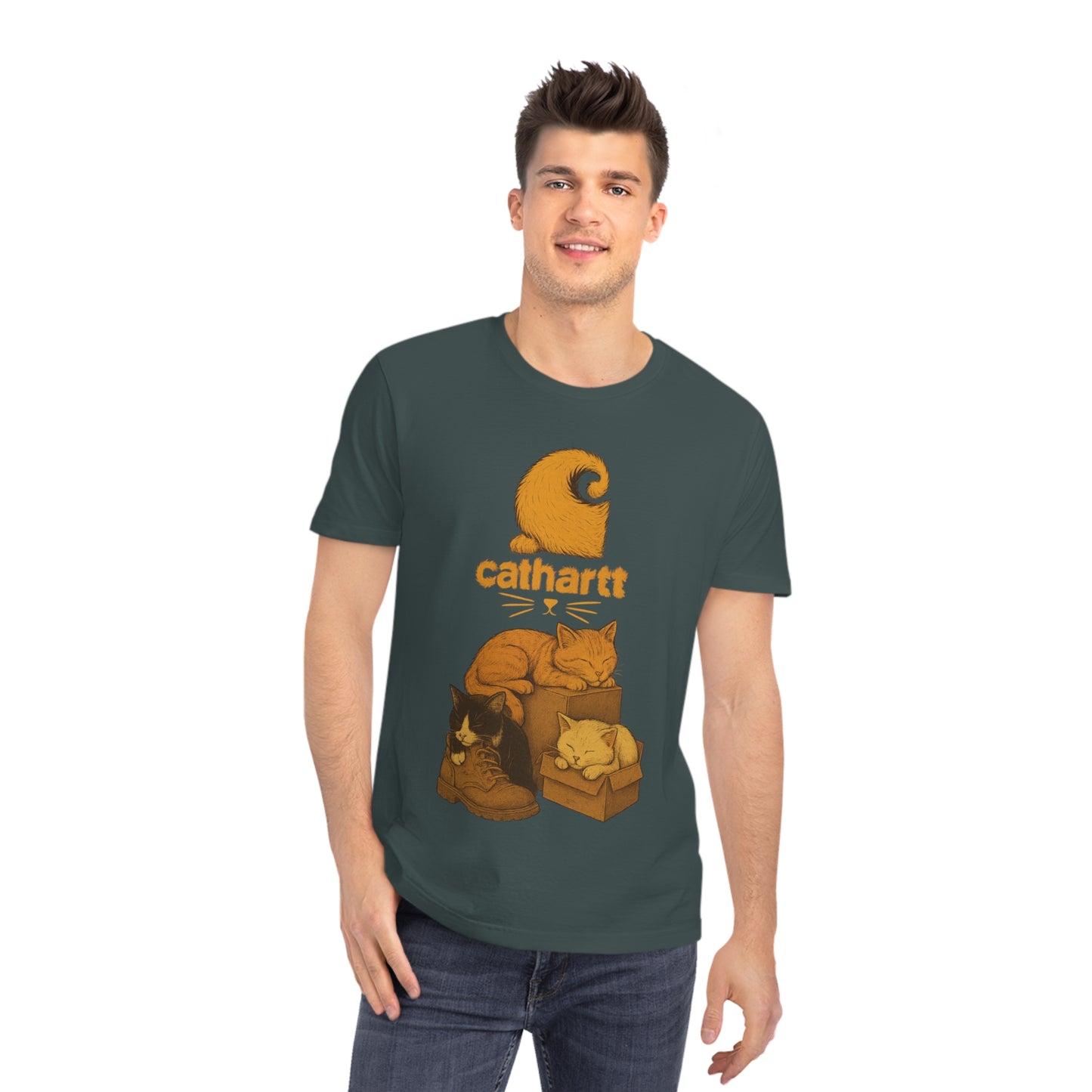 CATHARTT - Organic Cotton T-Shirt For The Worker Cat