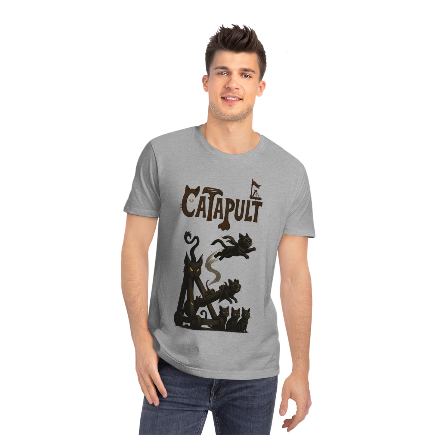 CATAPULT - Organic Cotton Unisex T-Shirt For The Daring Cat's Owner