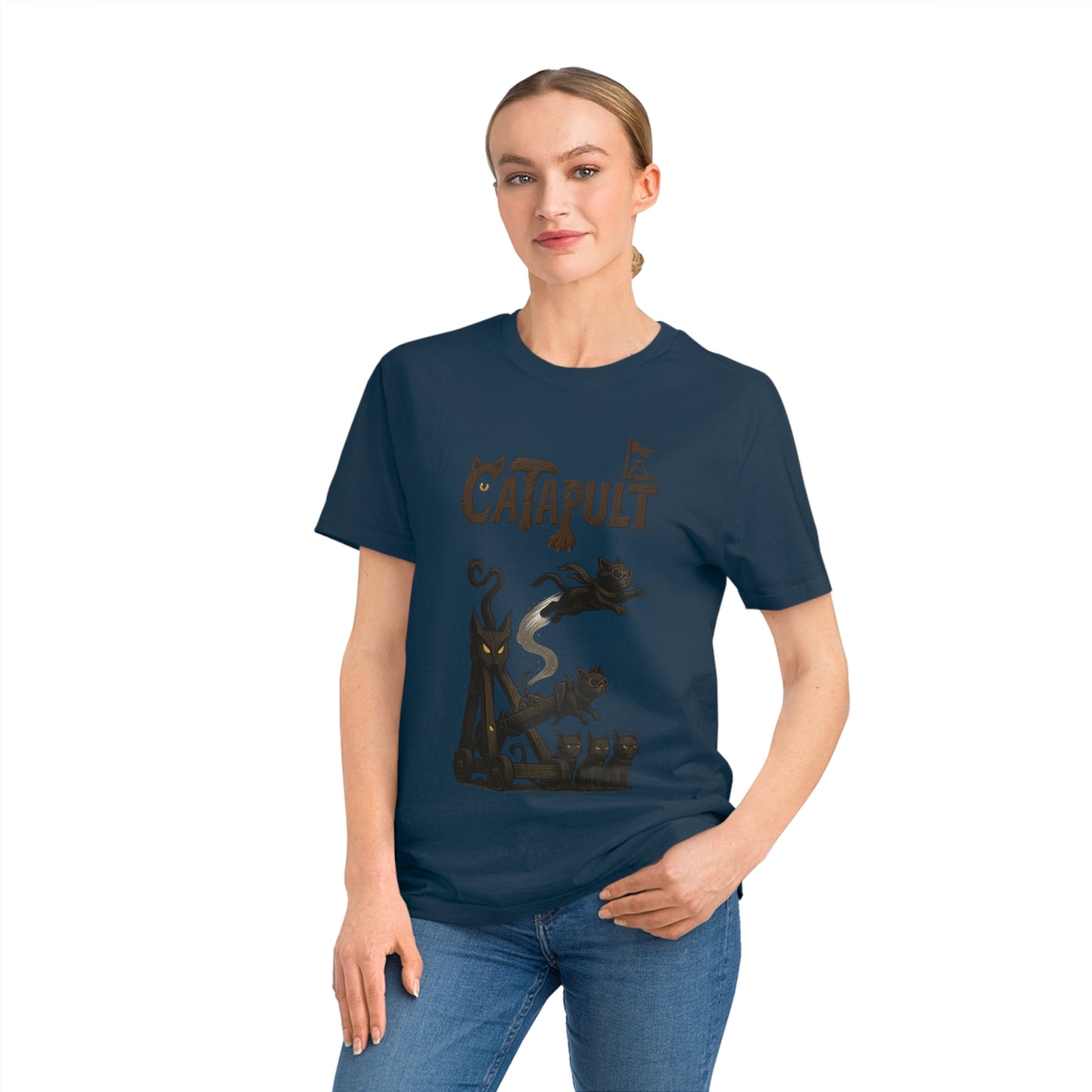 CATAPULT - Organic Cotton Unisex T-Shirt For The Daring Cat's Owner