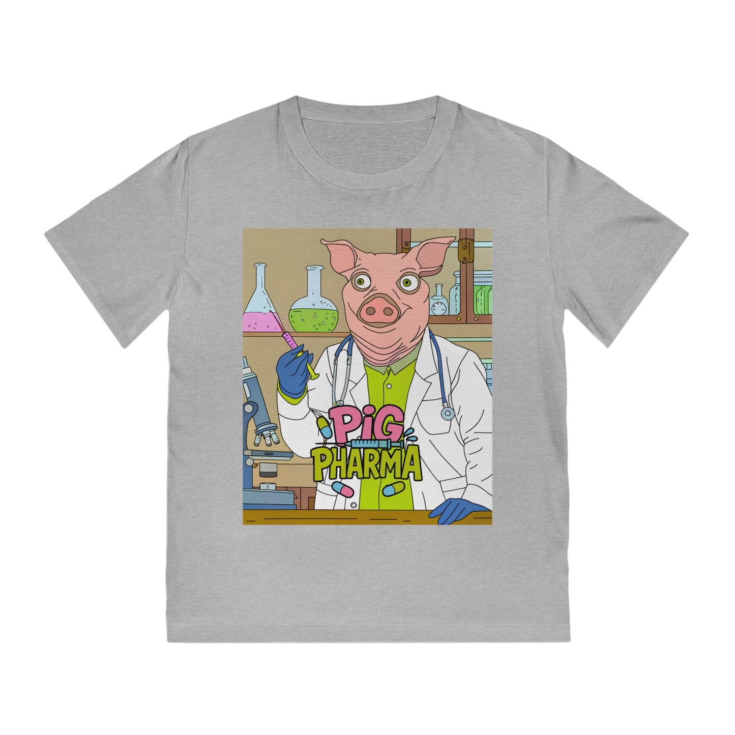 PIG PHARMA - Organic Cotton Unisex T-Shirt for Piggy's Lovers
