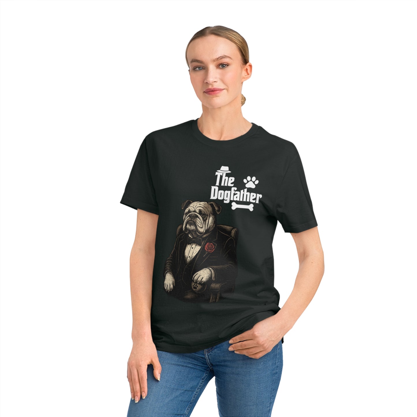 THE DOGFATHER - Organic Cotton Unisex T-Shirt for Dog-Loving Moviegoers