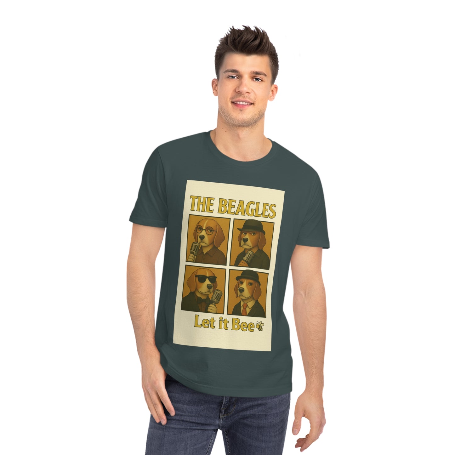 THE BEAGLES - Organic Cotton Unisex T-Shirt For the Musician Dog Owners