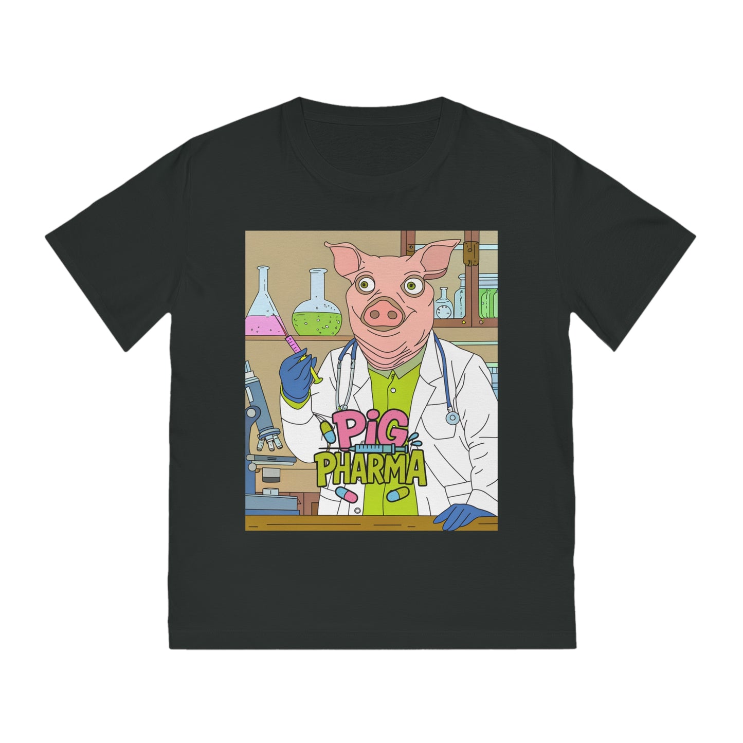 PIG PHARMA - Organic Cotton Unisex T-Shirt for Piggy's Lovers