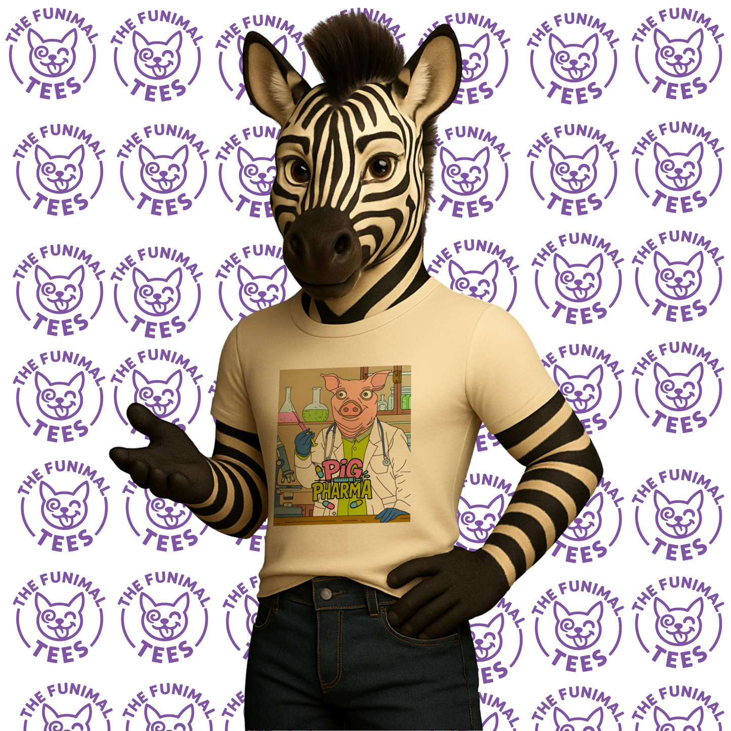 PIG PHARMA - Organic Cotton Unisex T-Shirt for Piggy's Lovers
