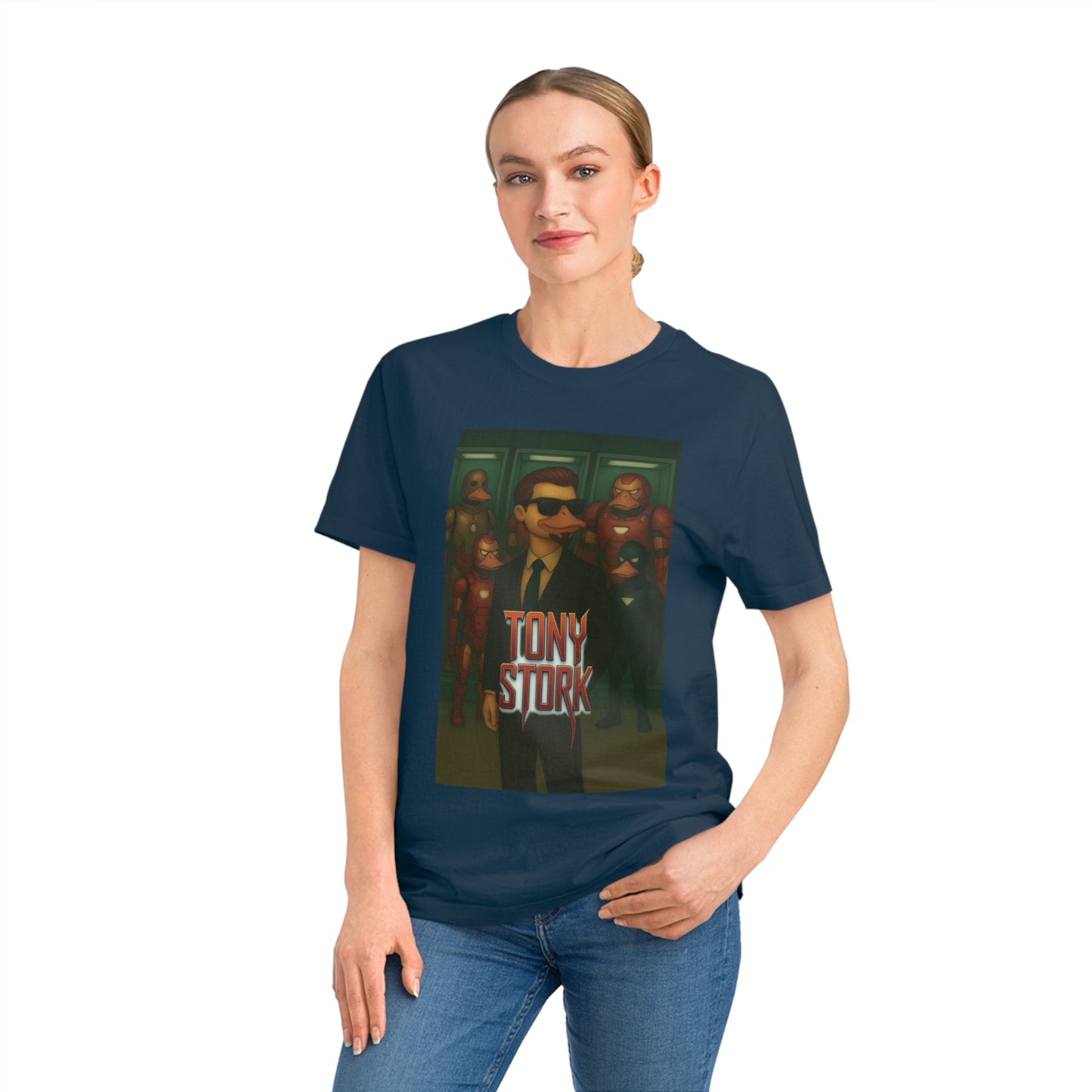 TONY STORK - Organic Cotton Unisex T-Shirt for Birdwatching Superheroes