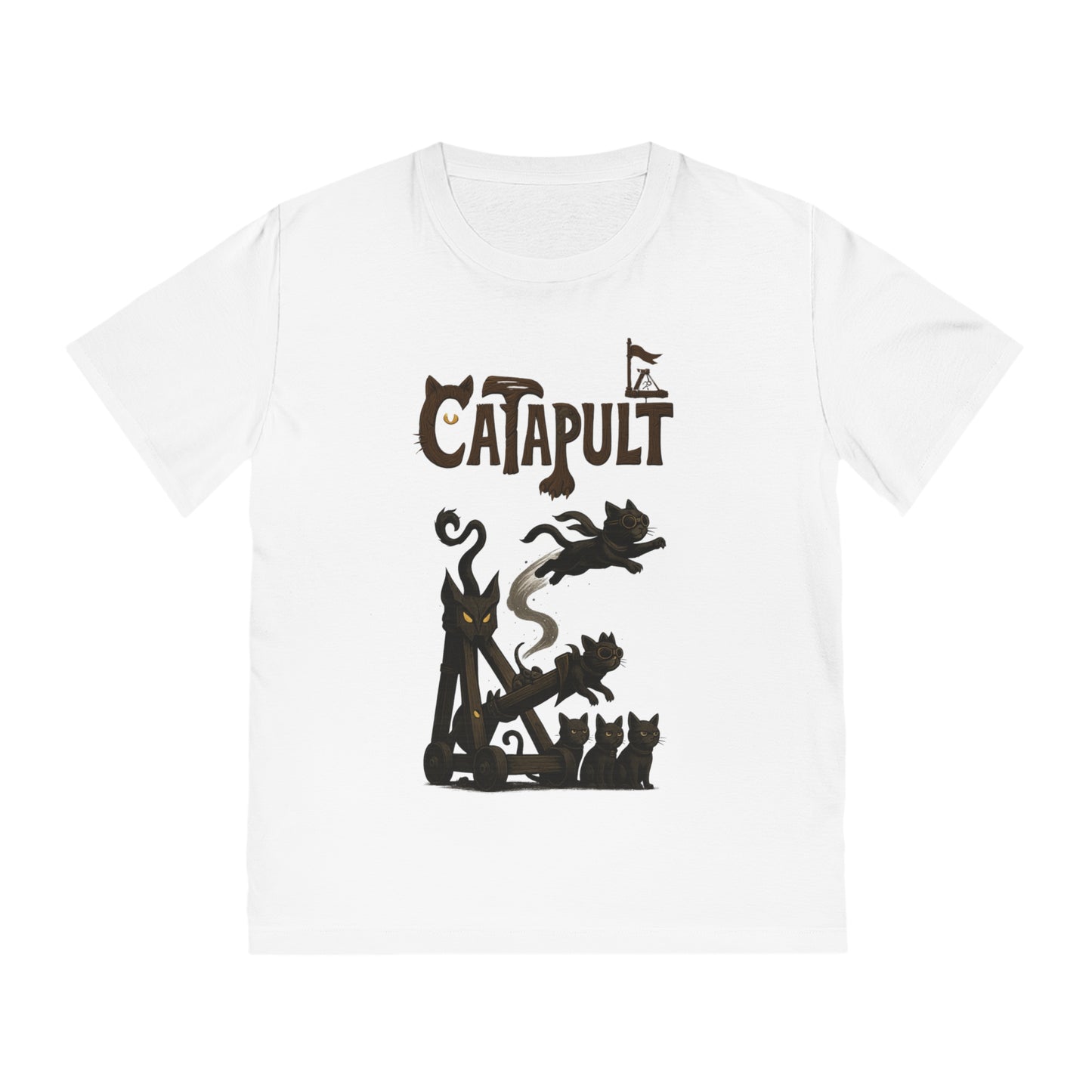 CATAPULT - Organic Cotton Unisex T-Shirt For The Daring Cat's Owner