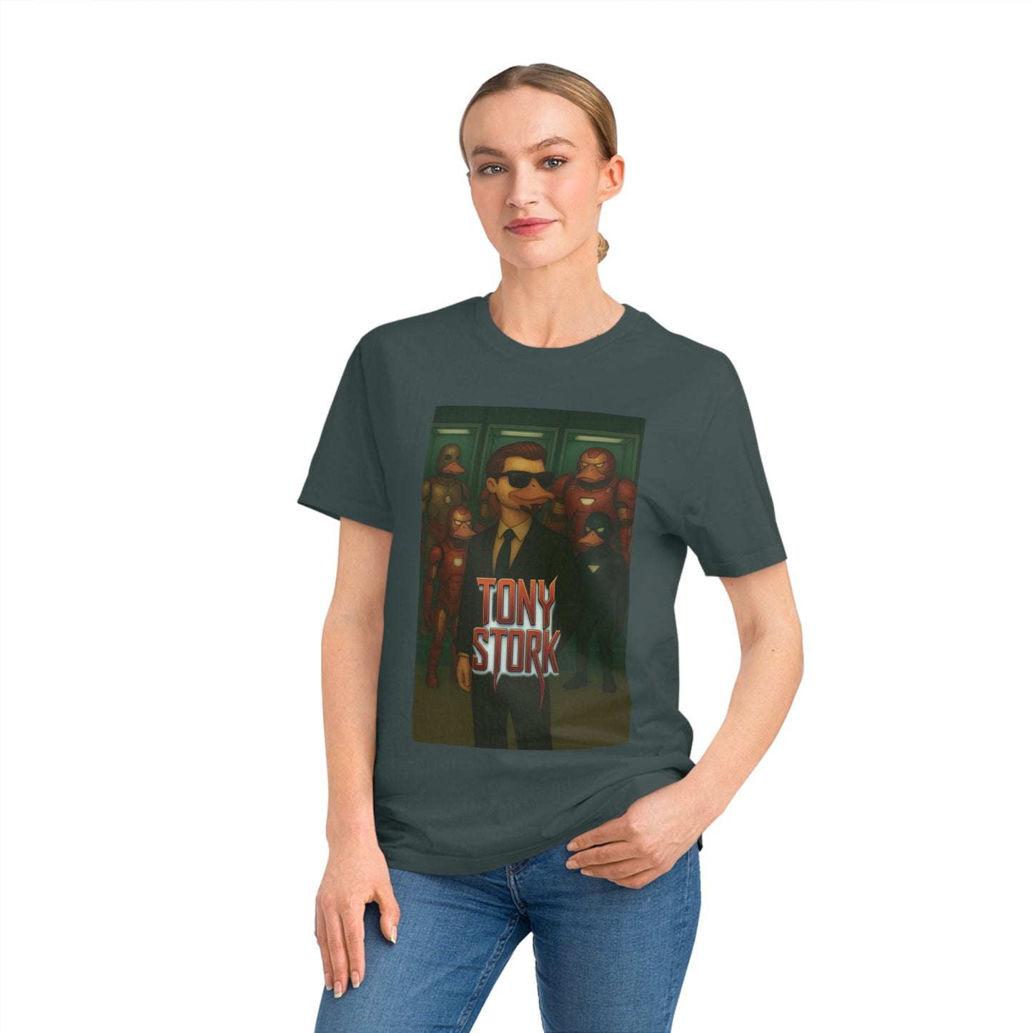 TONY STORK - Organic Cotton Unisex T-Shirt for Birdwatching Superheroes