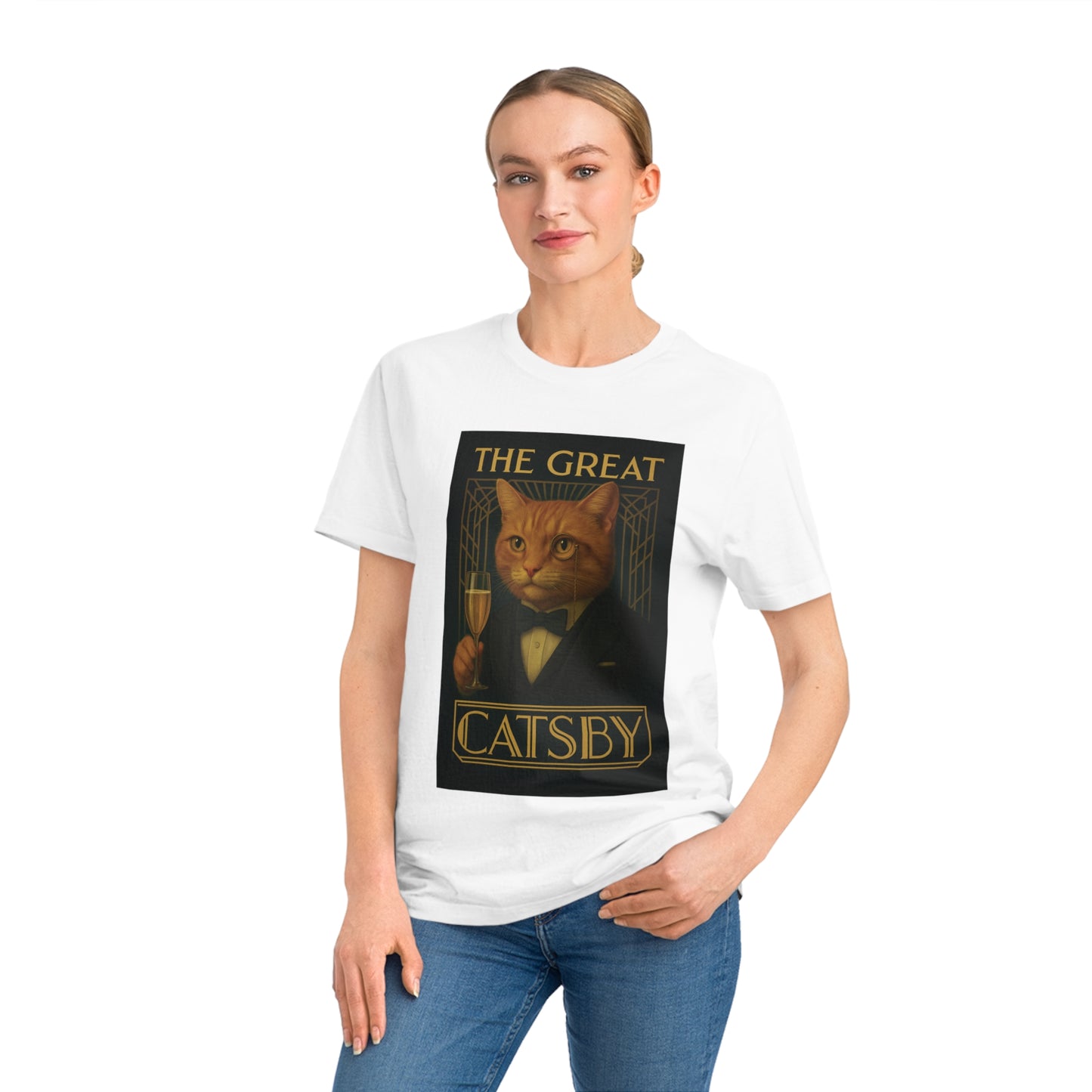 THE GREAT CATSBY - Organic Cotton Unisex T-Shirt for the Rich Cat