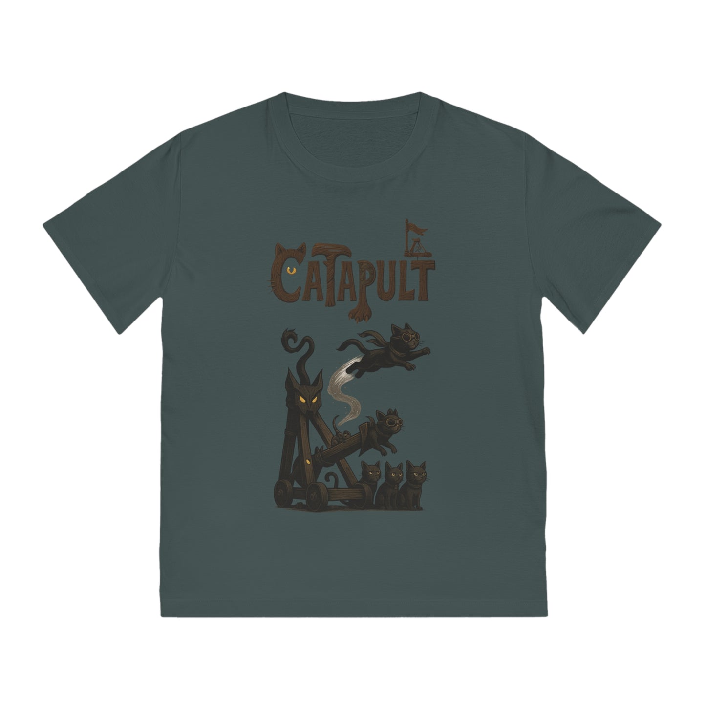 CATAPULT - Organic Cotton Unisex T-Shirt For The Daring Cat's Owner