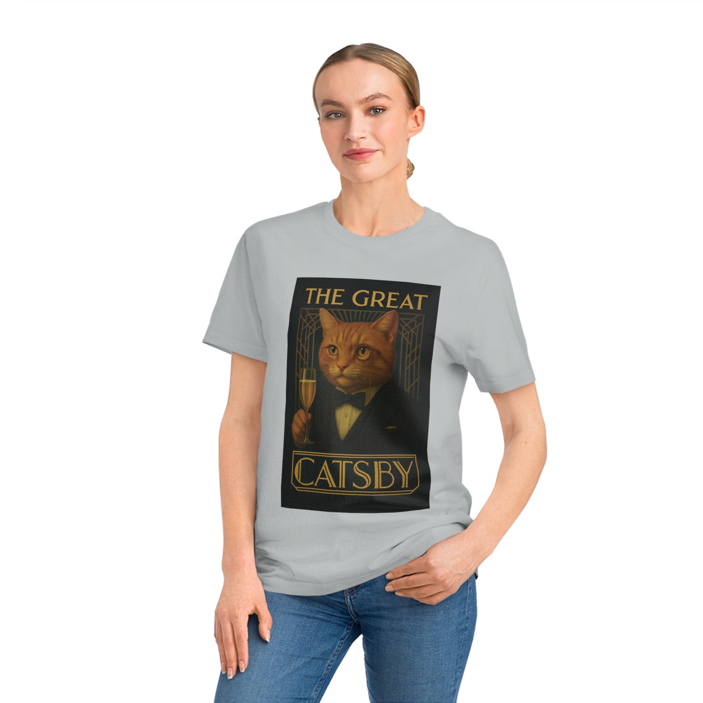 THE GREAT CATSBY - Organic Cotton Unisex T-Shirt for the Rich Cat