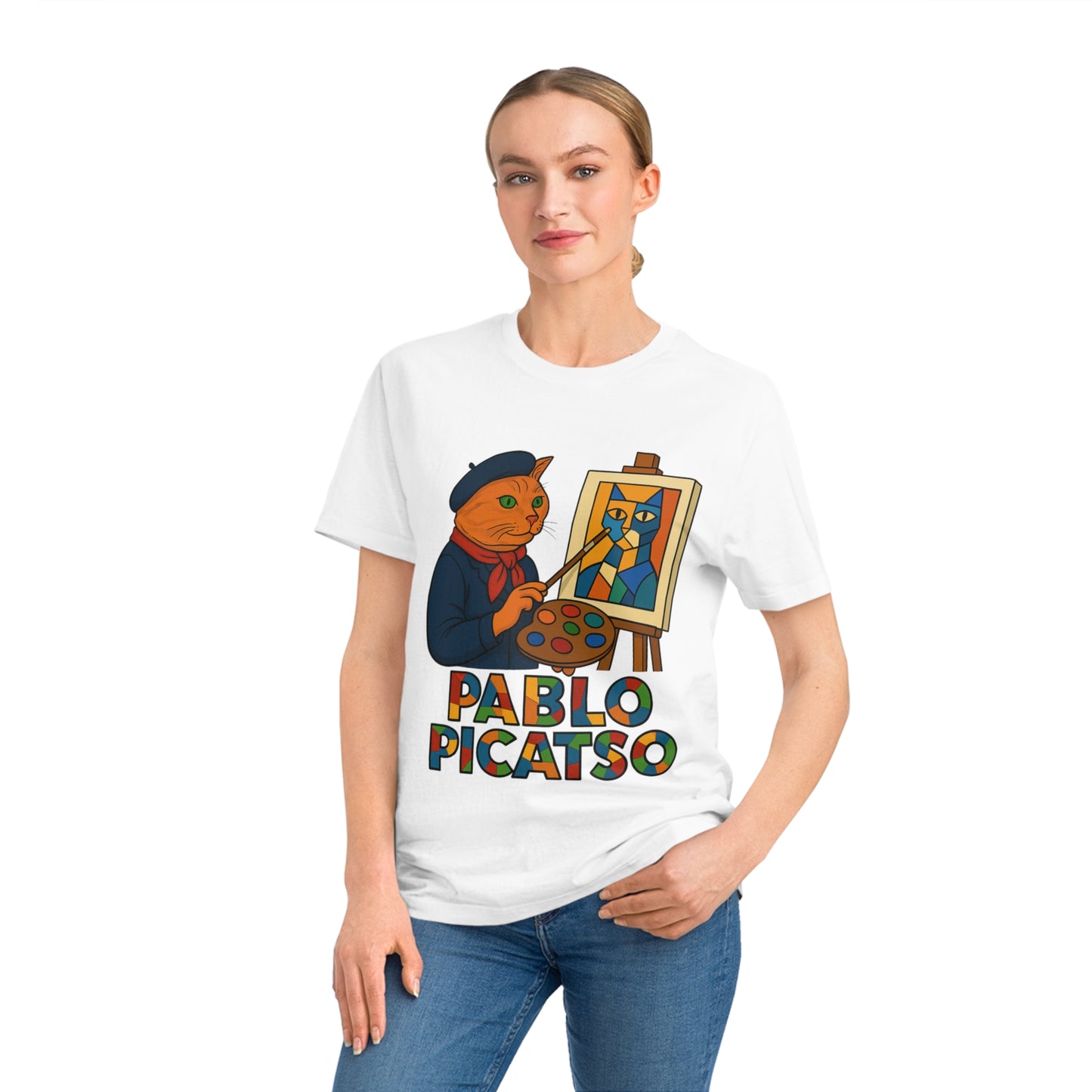 PABLO PICATSO - Organic Cotton Unisex T-Shirt for the Artistic Cat's Owner