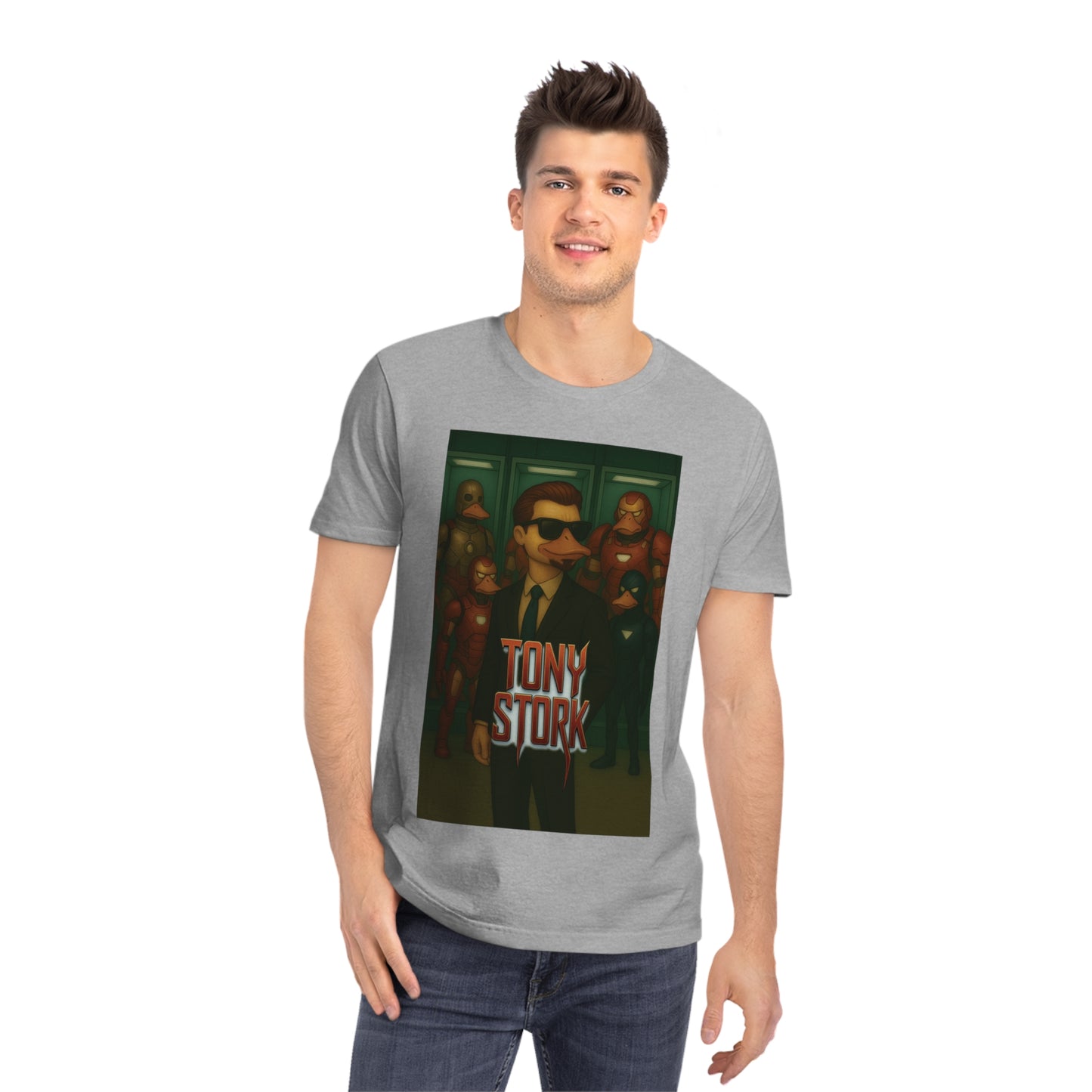 TONY STORK - Organic Cotton Unisex T-Shirt for Birdwatching Superheroes