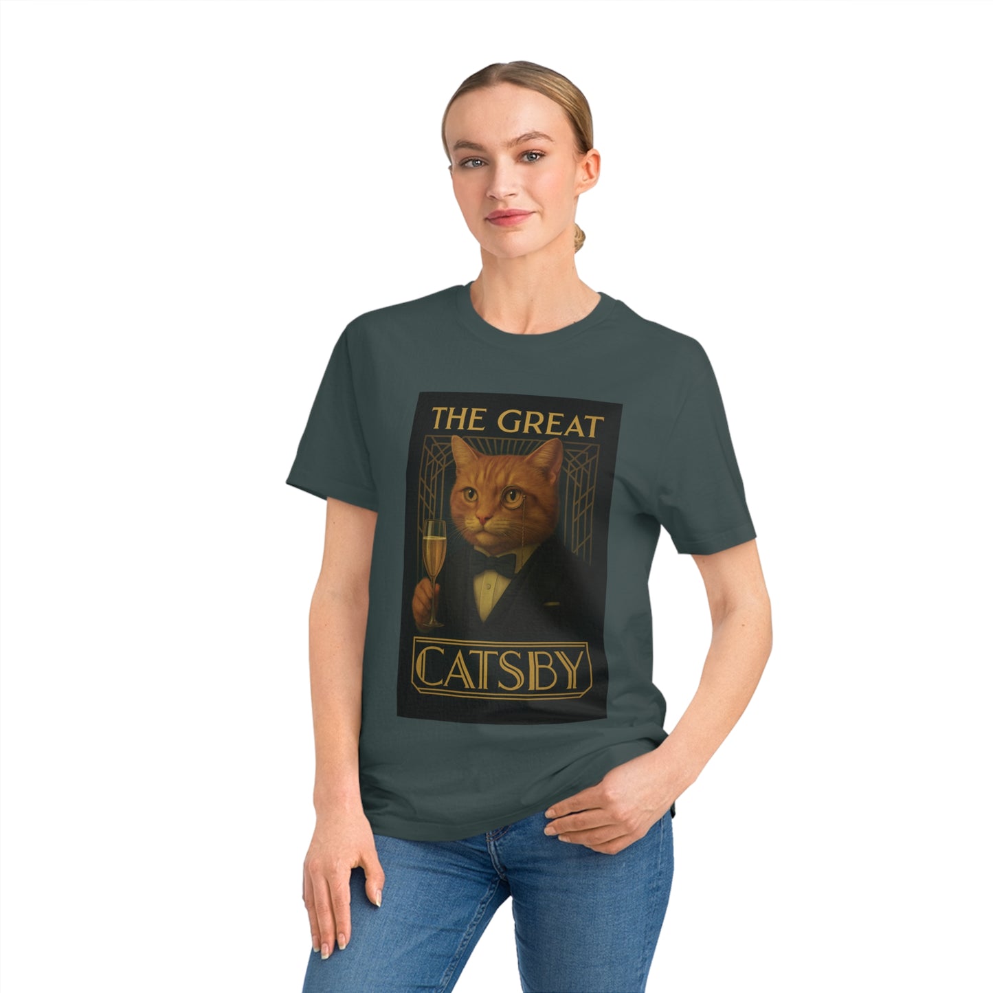 THE GREAT CATSBY - Organic Cotton Unisex T-Shirt for the Rich Cat