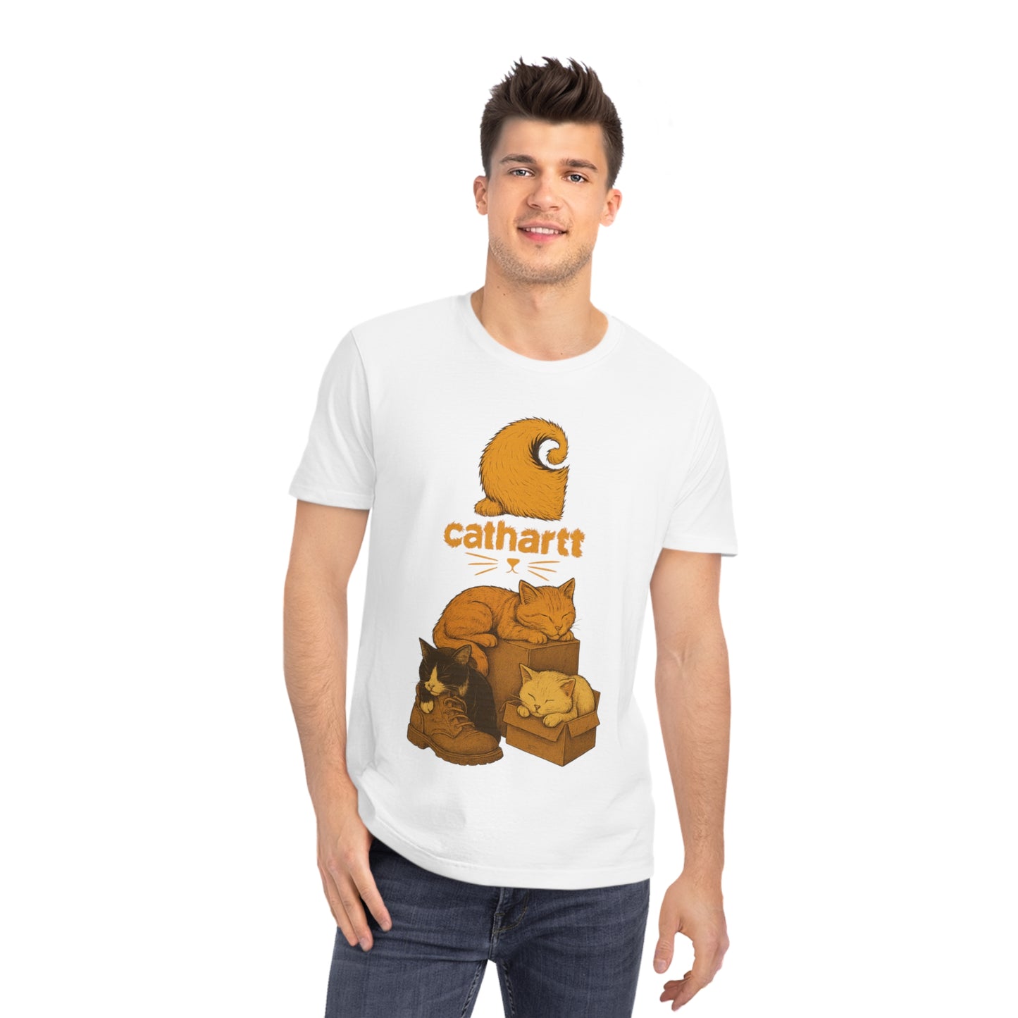 CATHARTT - Organic Cotton T-Shirt For The Worker Cat