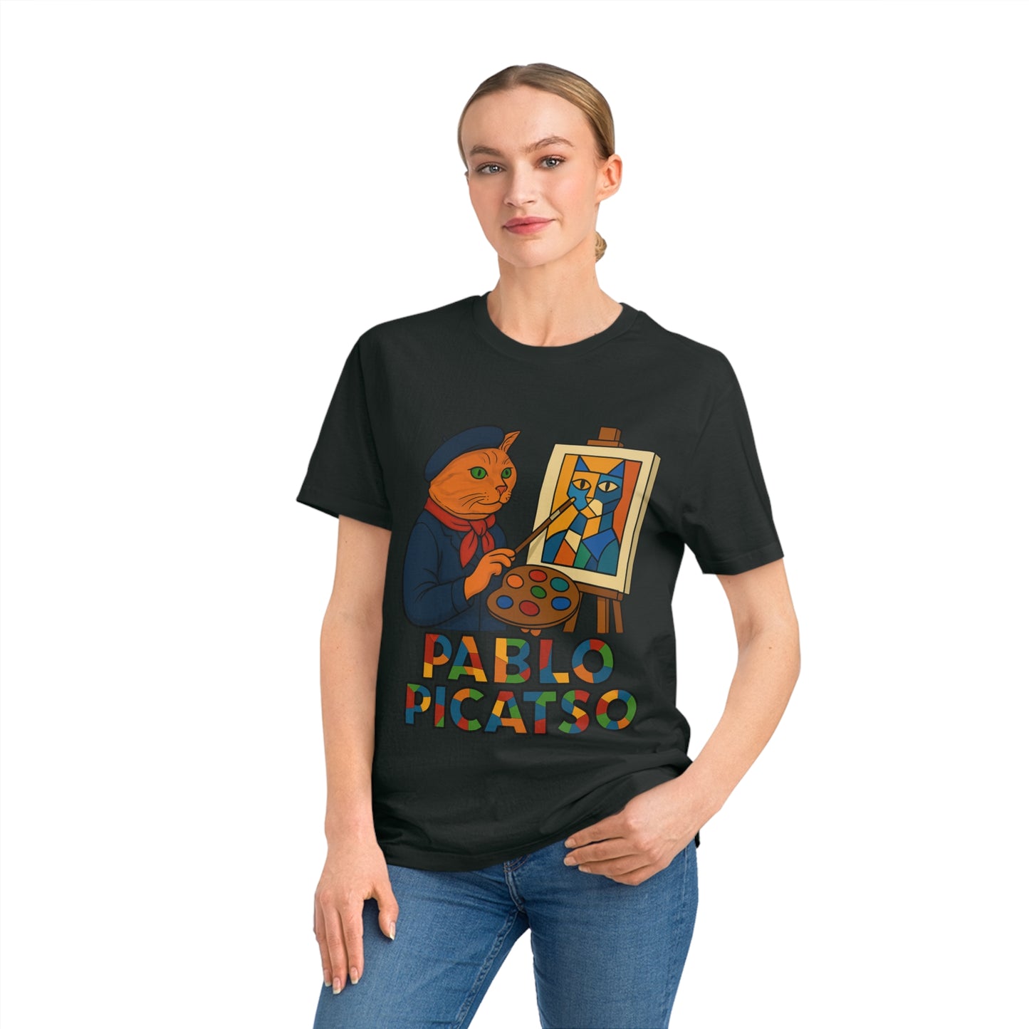 PABLO PICATSO - Organic Cotton Unisex T-Shirt for the Artistic Cat's Owner