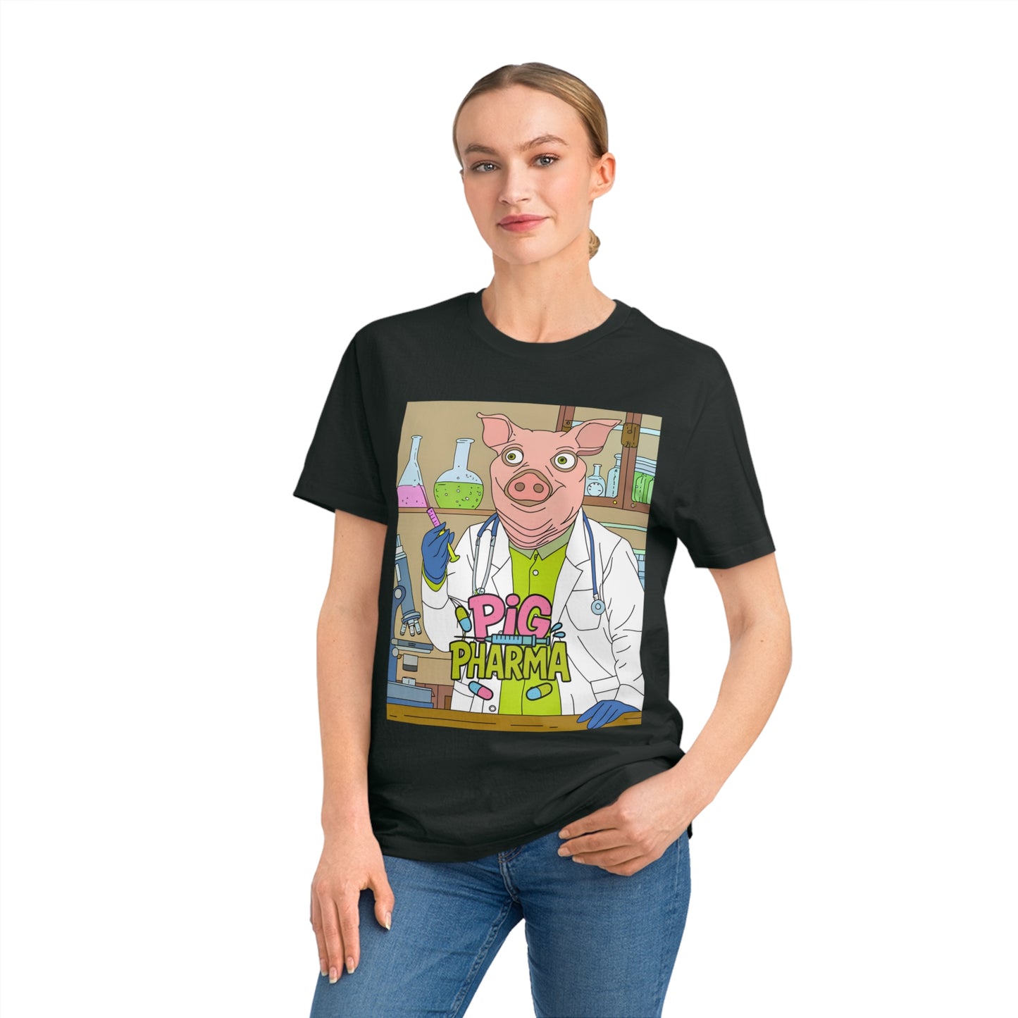 PIG PHARMA - Organic Cotton Unisex T-Shirt for Piggy's Lovers