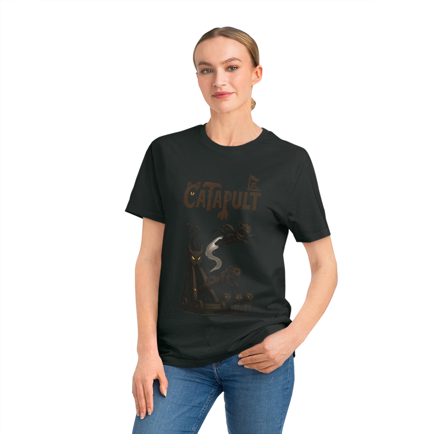 CATAPULT - Organic Cotton Unisex T-Shirt For The Daring Cat's Owner