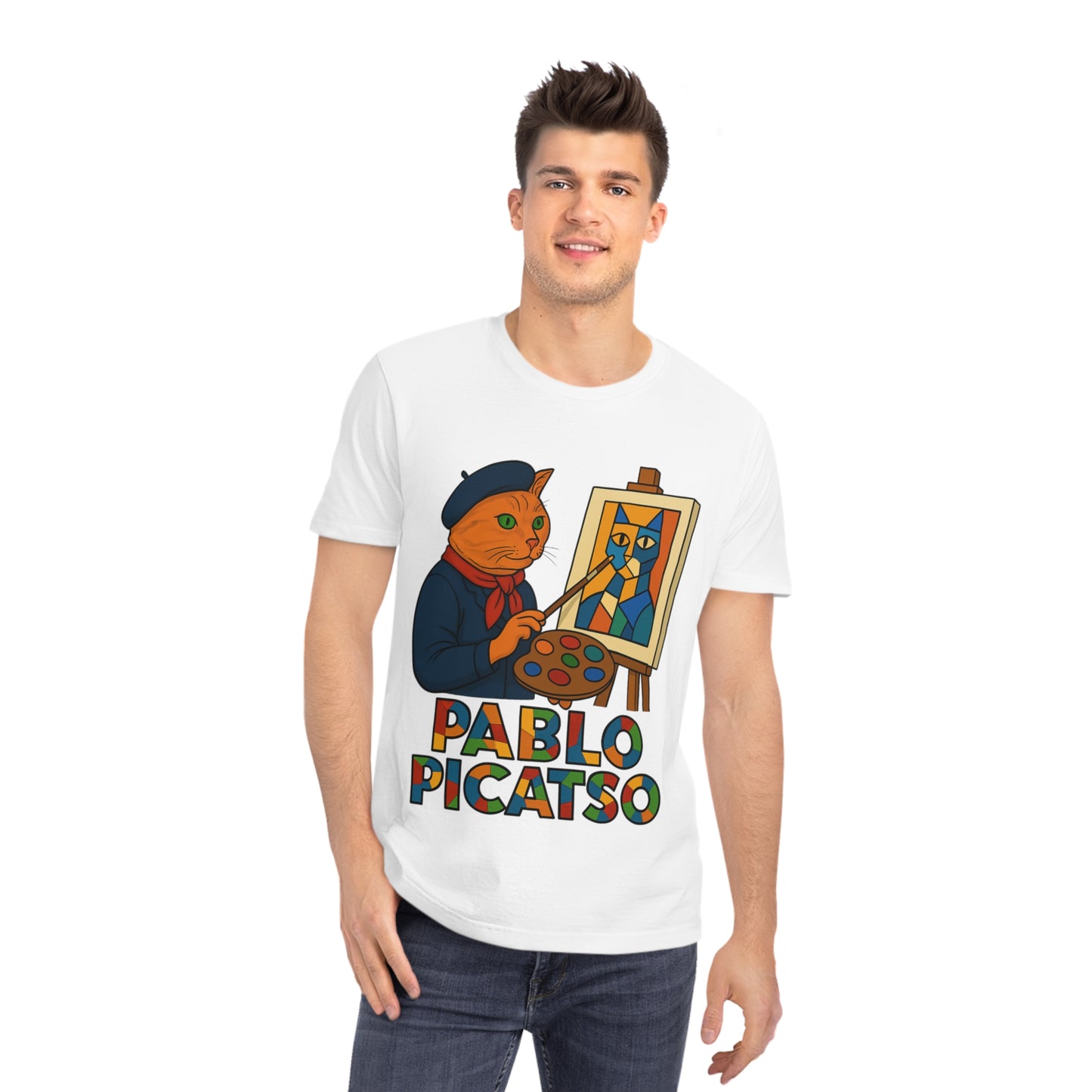 PABLO PICATSO - Organic Cotton Unisex T-Shirt for the Artistic Cat's Owner