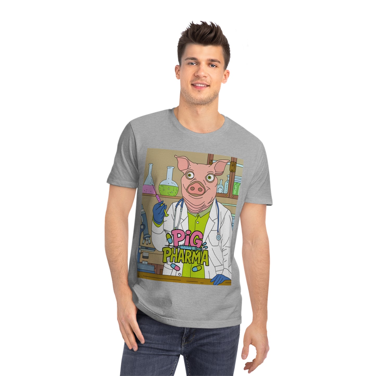 PIG PHARMA - Organic Cotton Unisex T-Shirt for Piggy's Lovers