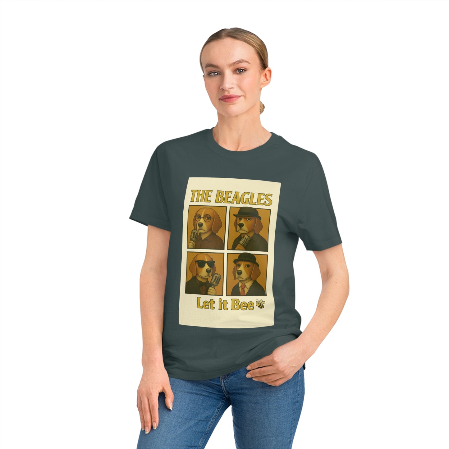 THE BEAGLES - Organic Cotton Unisex T-Shirt For the Musician Dog Owners