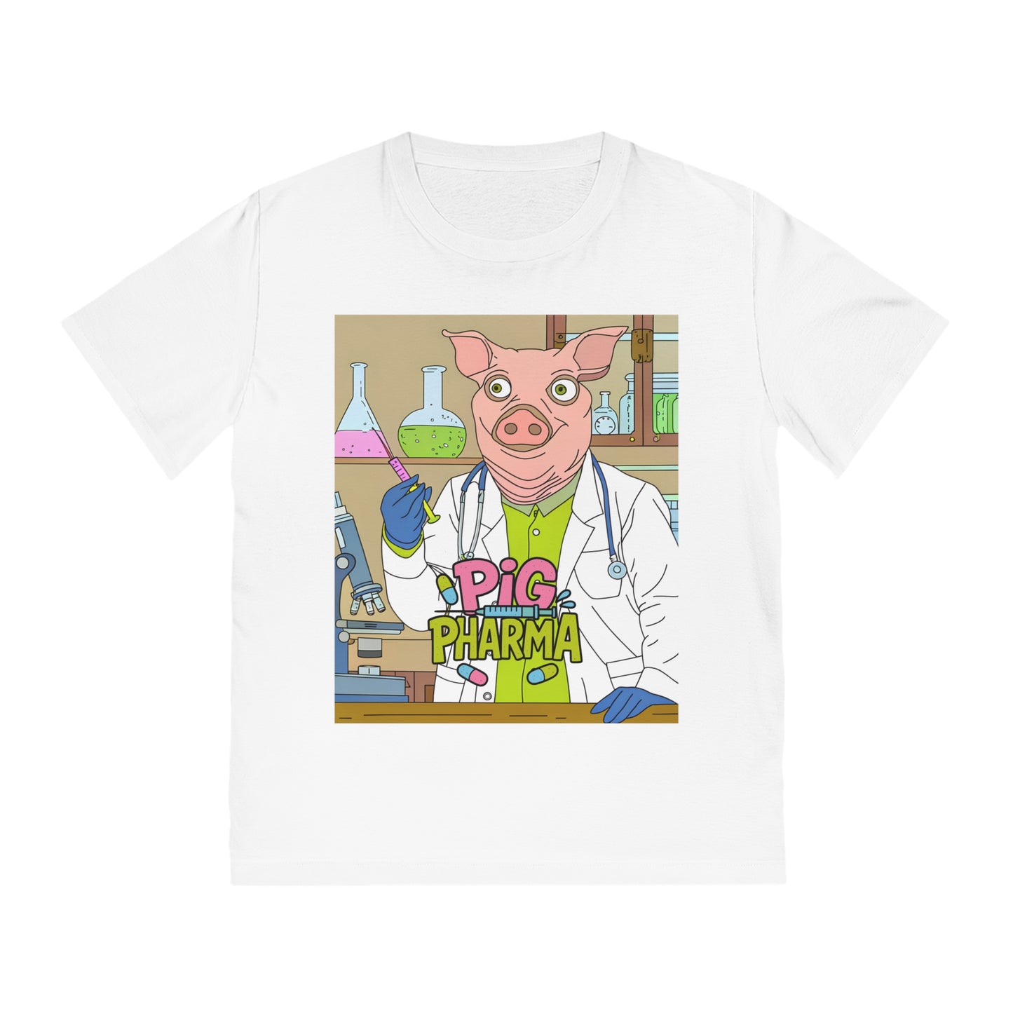 PIG PHARMA - Organic Cotton Unisex T-Shirt for Piggy's Lovers