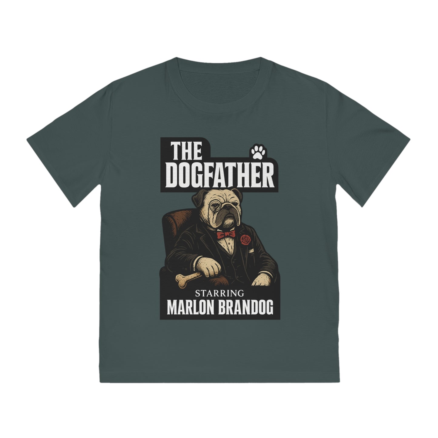 THE DOGFATHER - Organic Cotton Unisex T-Shirt for Dog-Loving Moviegoers