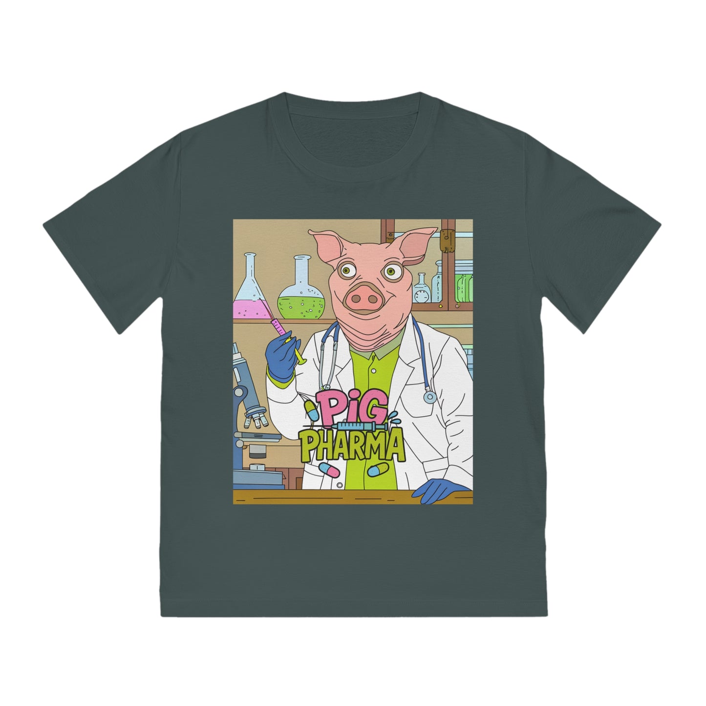 PIG PHARMA - Organic Cotton Unisex T-Shirt for Piggy's Lovers
