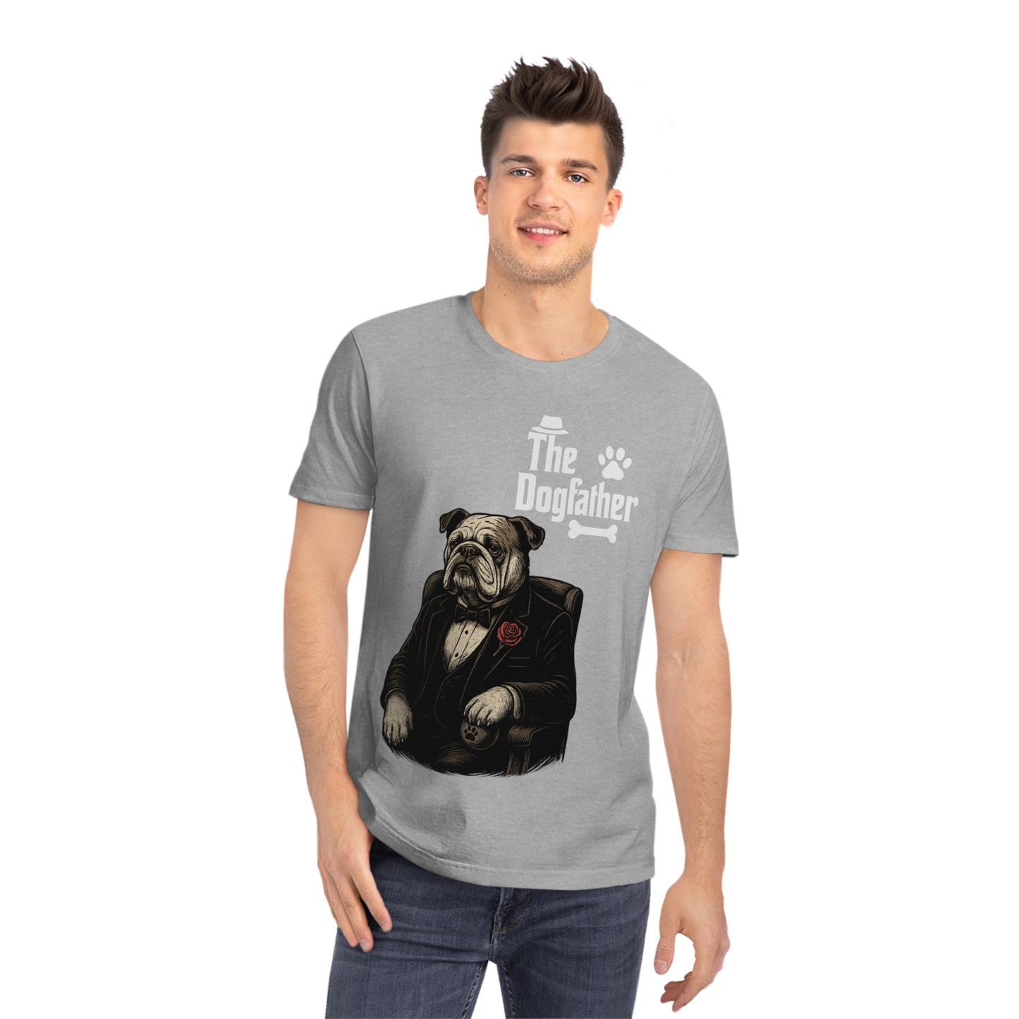 THE DOGFATHER - Organic Cotton Unisex T-Shirt for Dog-Loving Moviegoers