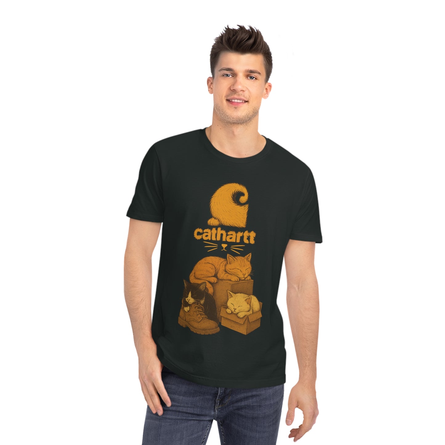 CATHARTT - Organic Cotton T-Shirt For The Worker Cat