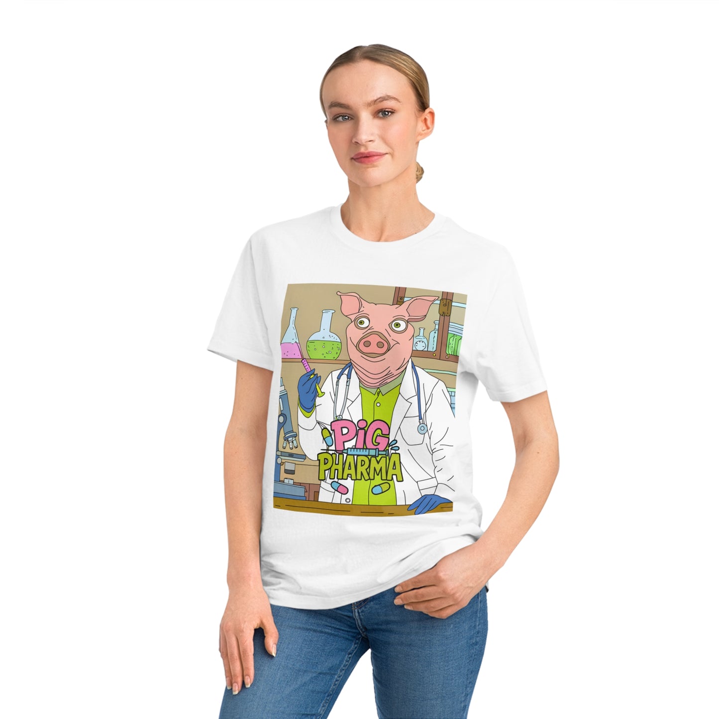 PIG PHARMA - Organic Cotton Unisex T-Shirt for Piggy's Lovers