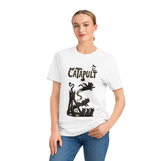CATAPULT - Organic Cotton Unisex T-Shirt For The Daring Cat's Owner