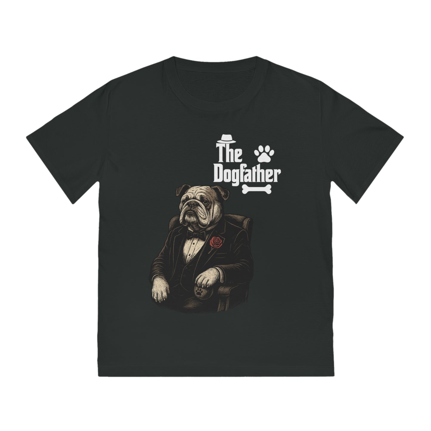 THE DOGFATHER - Organic Cotton Unisex T-Shirt for Dog-Loving Moviegoers