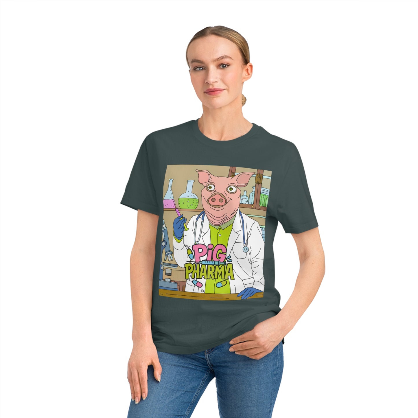 PIG PHARMA - Organic Cotton Unisex T-Shirt for Piggy's Lovers