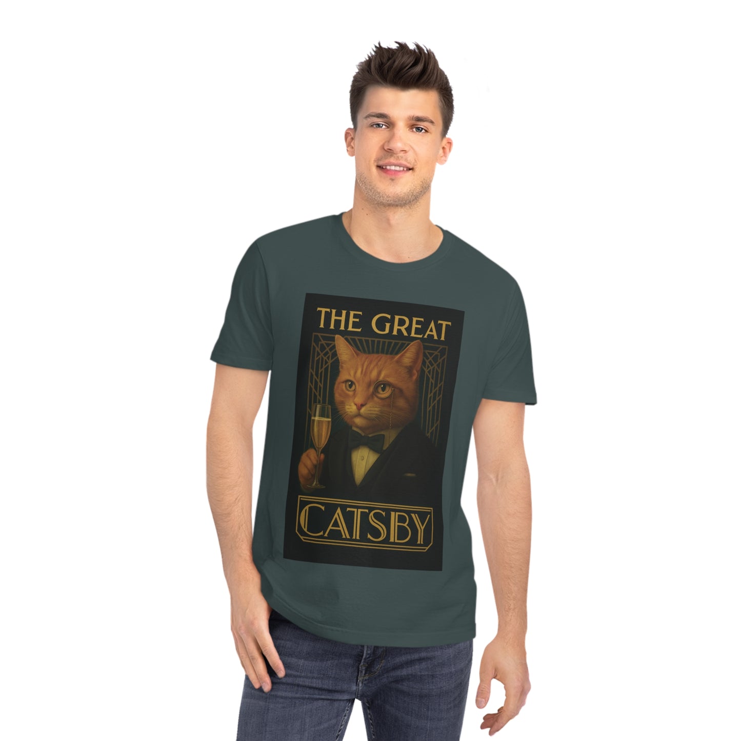 THE GREAT CATSBY - Organic Cotton Unisex T-Shirt for the Rich Cat