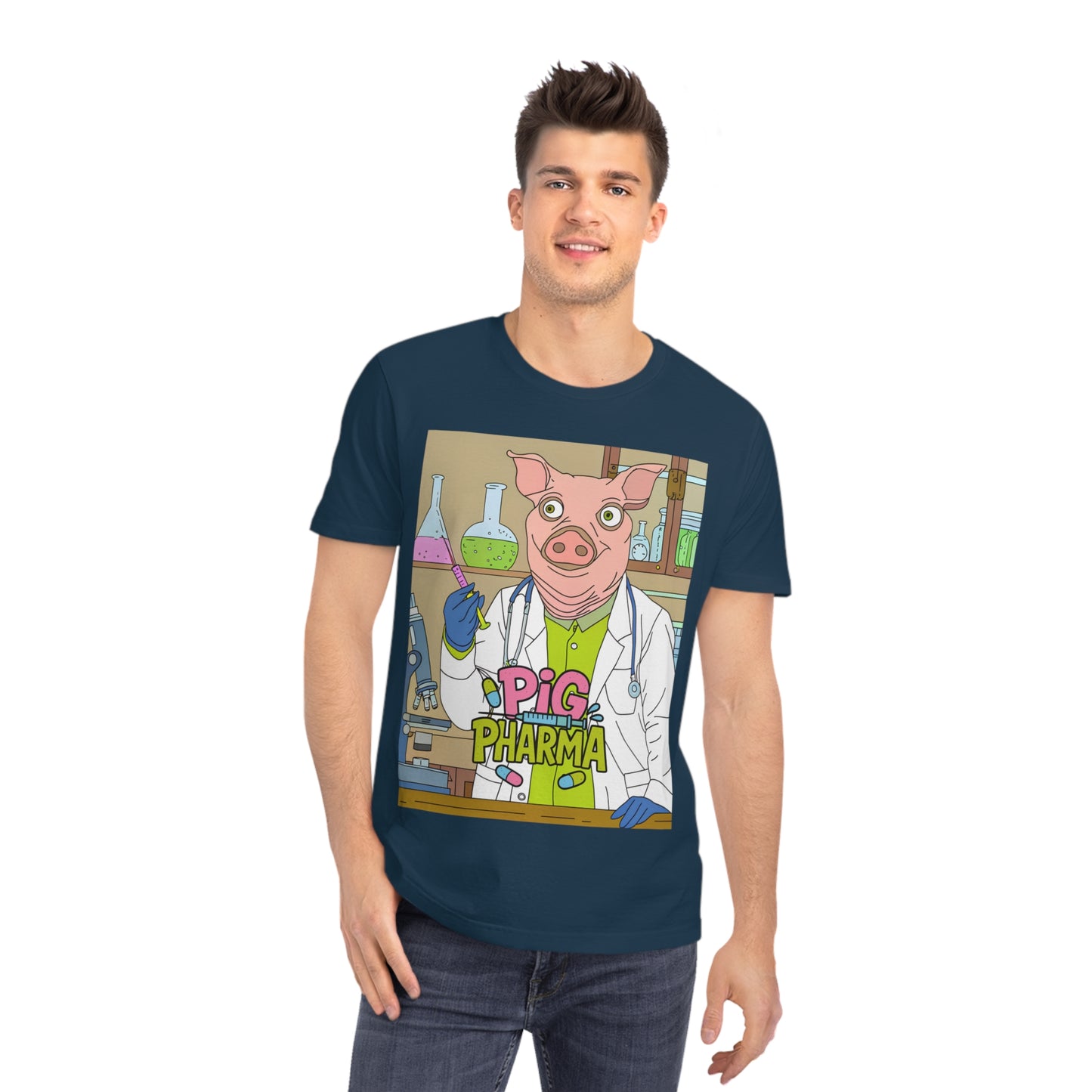 PIG PHARMA - Organic Cotton Unisex T-Shirt for Piggy's Lovers