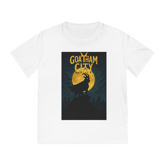 GOATHAM CITY - Organic Cotton Unisex T-Shirt for Superhero Goat Lovers
