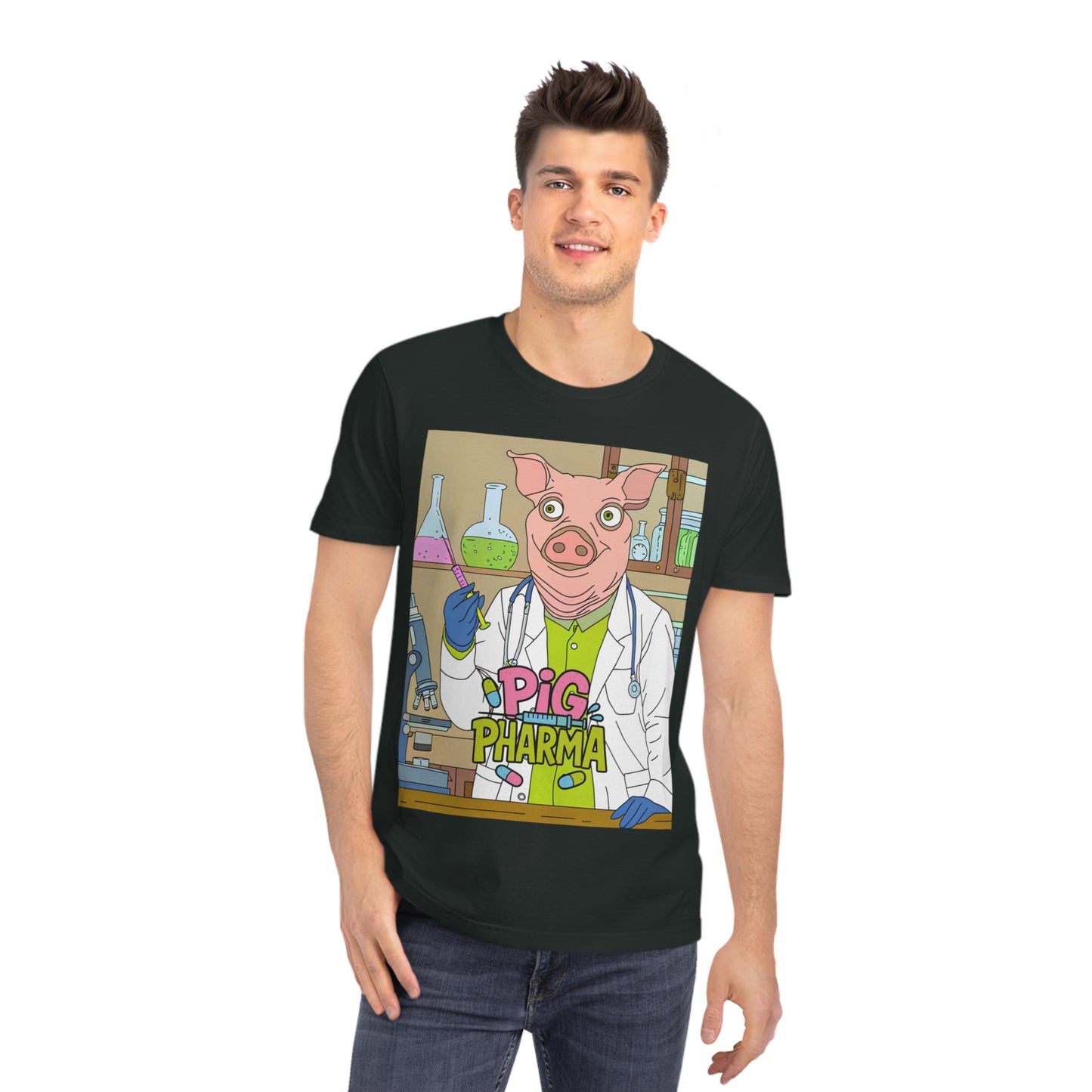 PIG PHARMA - Organic Cotton Unisex T-Shirt for Piggy's Lovers