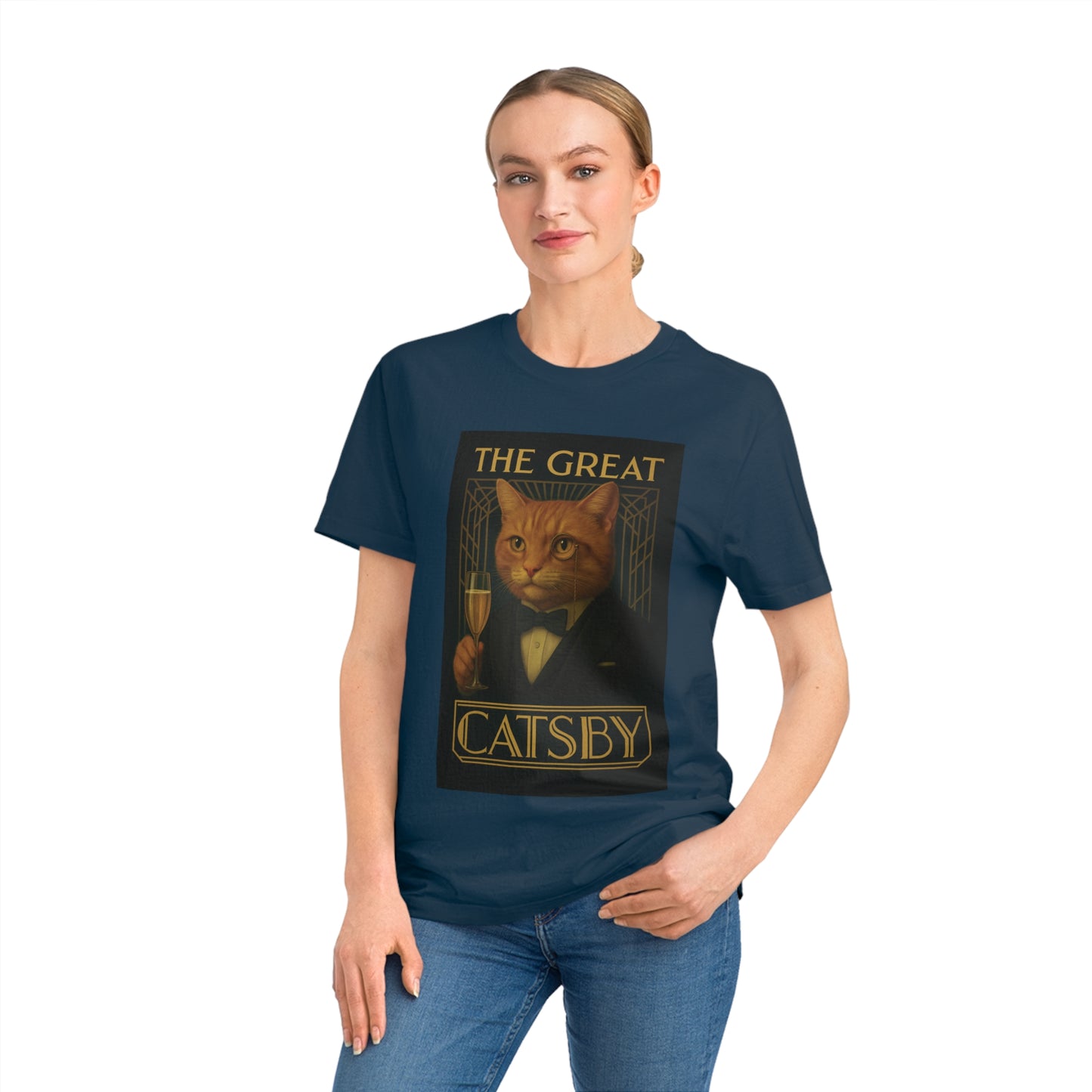 THE GREAT CATSBY - Organic Cotton Unisex T-Shirt for the Rich Cat