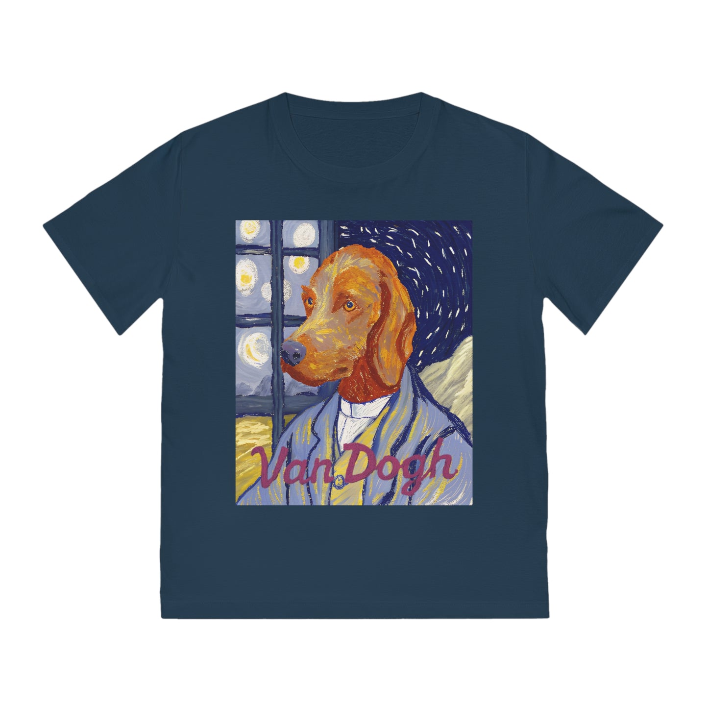 VAN DOGH - Organic Cotton Unisex T-Shirt for Art-Loving Dog Owners