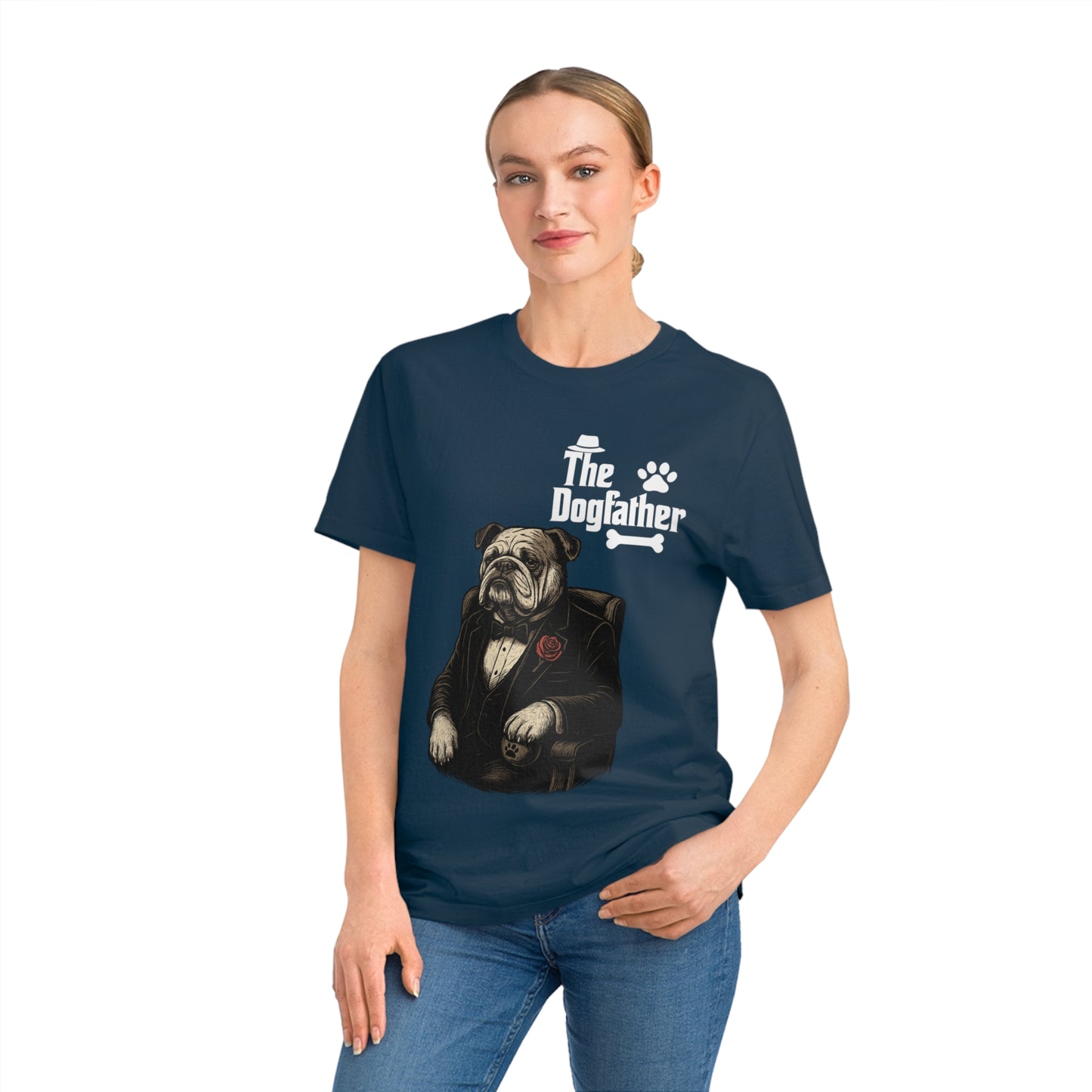 THE DOGFATHER - Organic Cotton Unisex T-Shirt for Dog-Loving Moviegoers