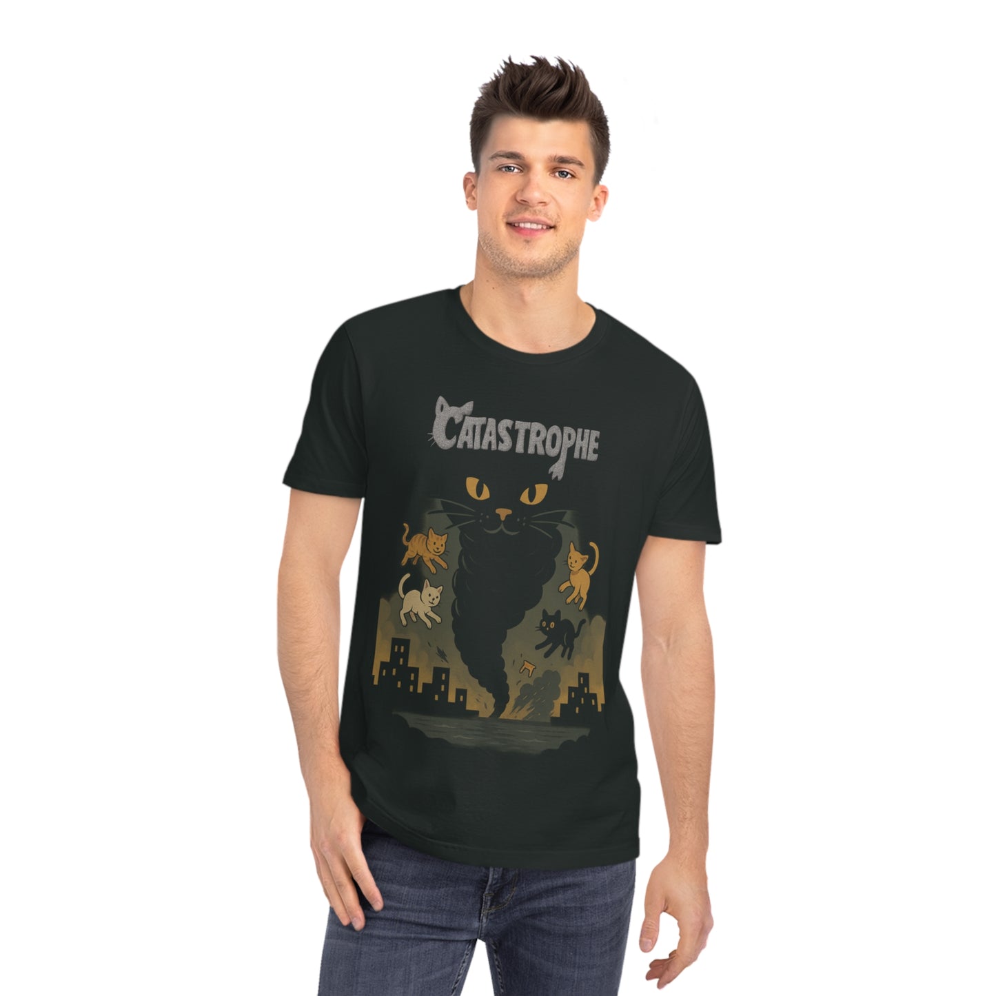 CATASTROPHE - Organic Cotton Unisex T-Shirt for Troublemaker Cat Owners