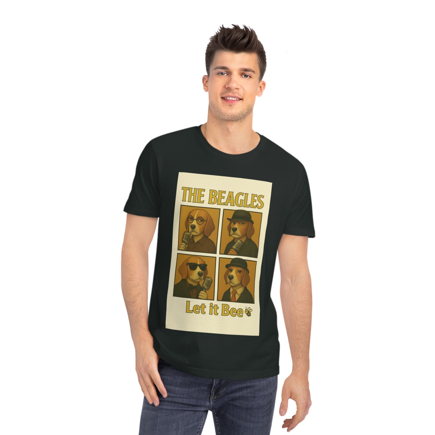 THE BEAGLES - Organic Cotton Unisex T-Shirt For the Musician Dog Owners