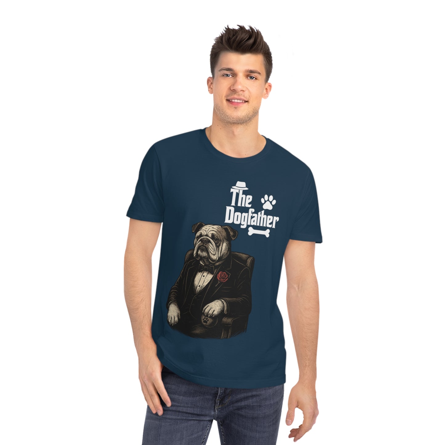 THE DOGFATHER - Organic Cotton Unisex T-Shirt for Dog-Loving Moviegoers