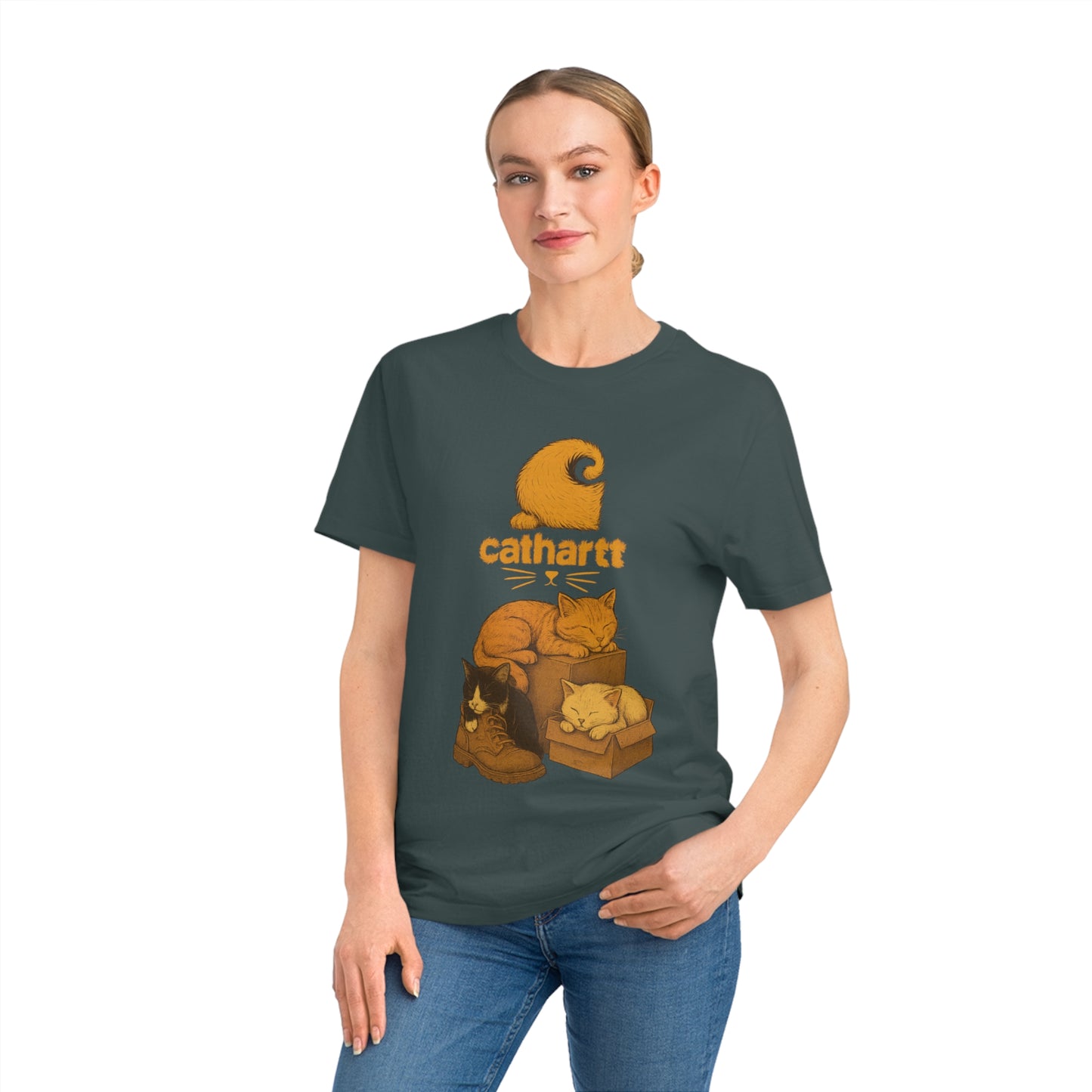 CATHARTT - Organic Cotton T-Shirt For The Worker Cat