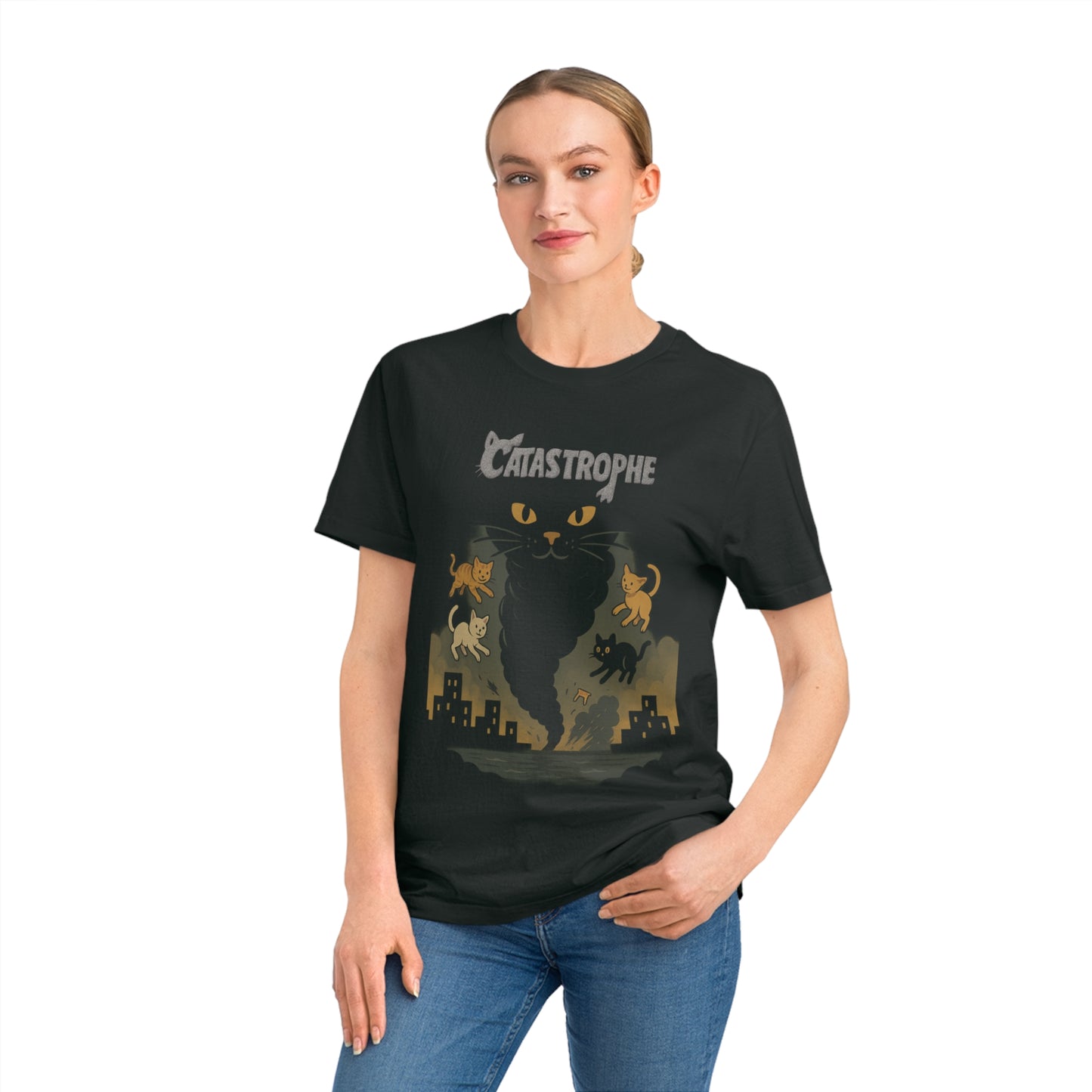 CATASTROPHE - Organic Cotton Unisex T-Shirt for Troublemaker Cat Owners